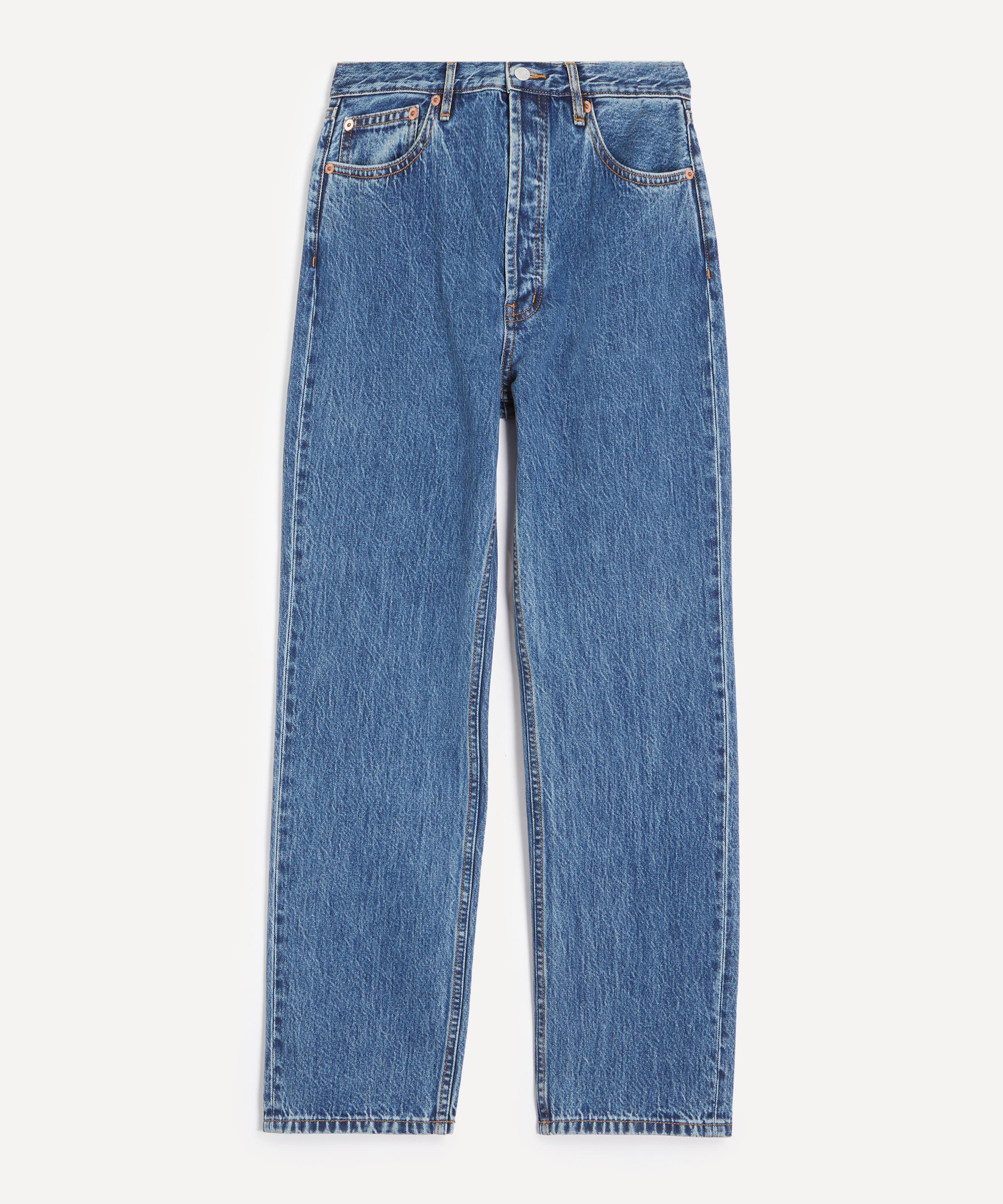 Still Here - Childhood High-Rise Straight-Leg Jeans in Classic Blue