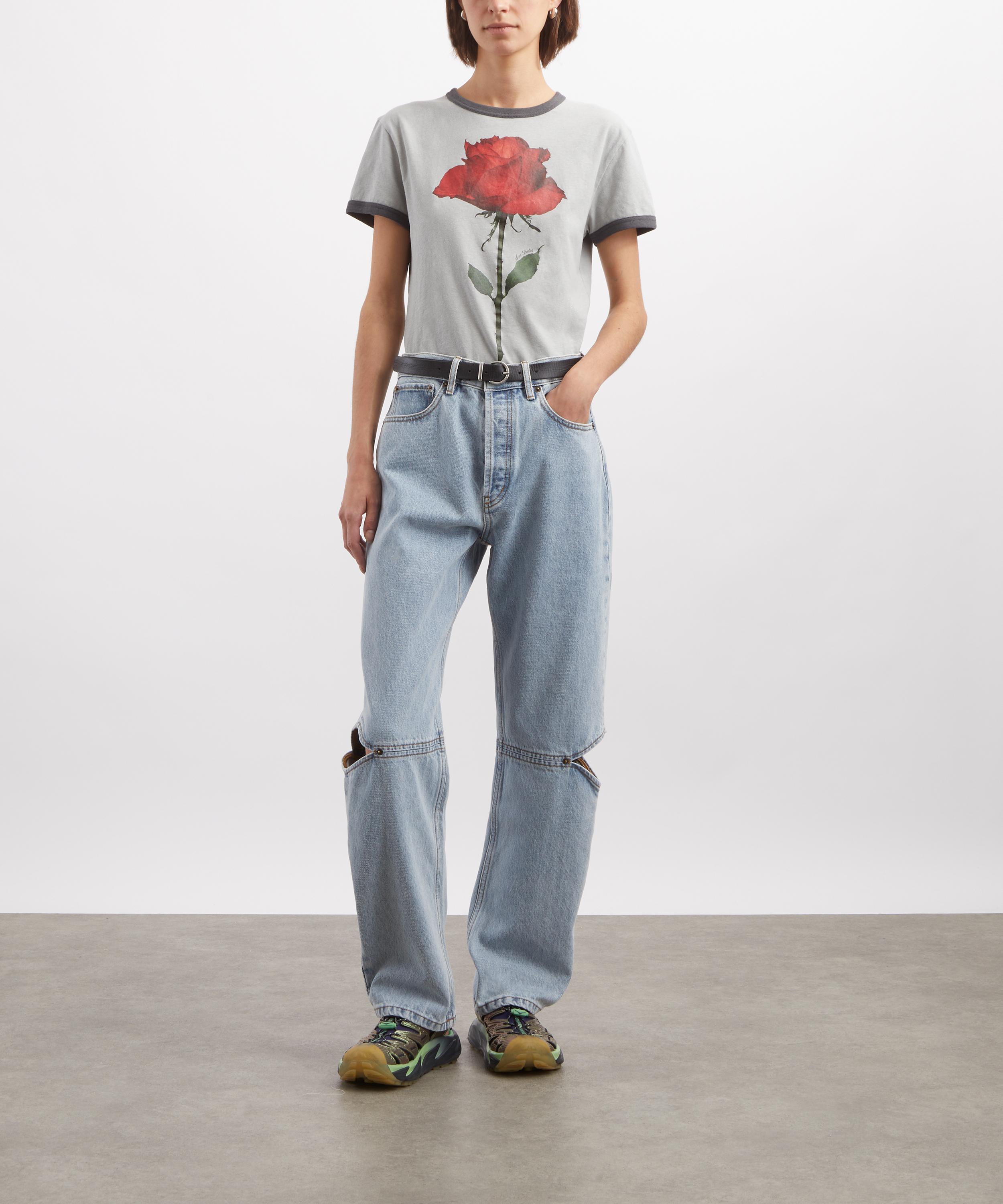 Still Here - Cowgirl Straight-Leg Cut-Out Jeans in Vintage Blue image number 1
