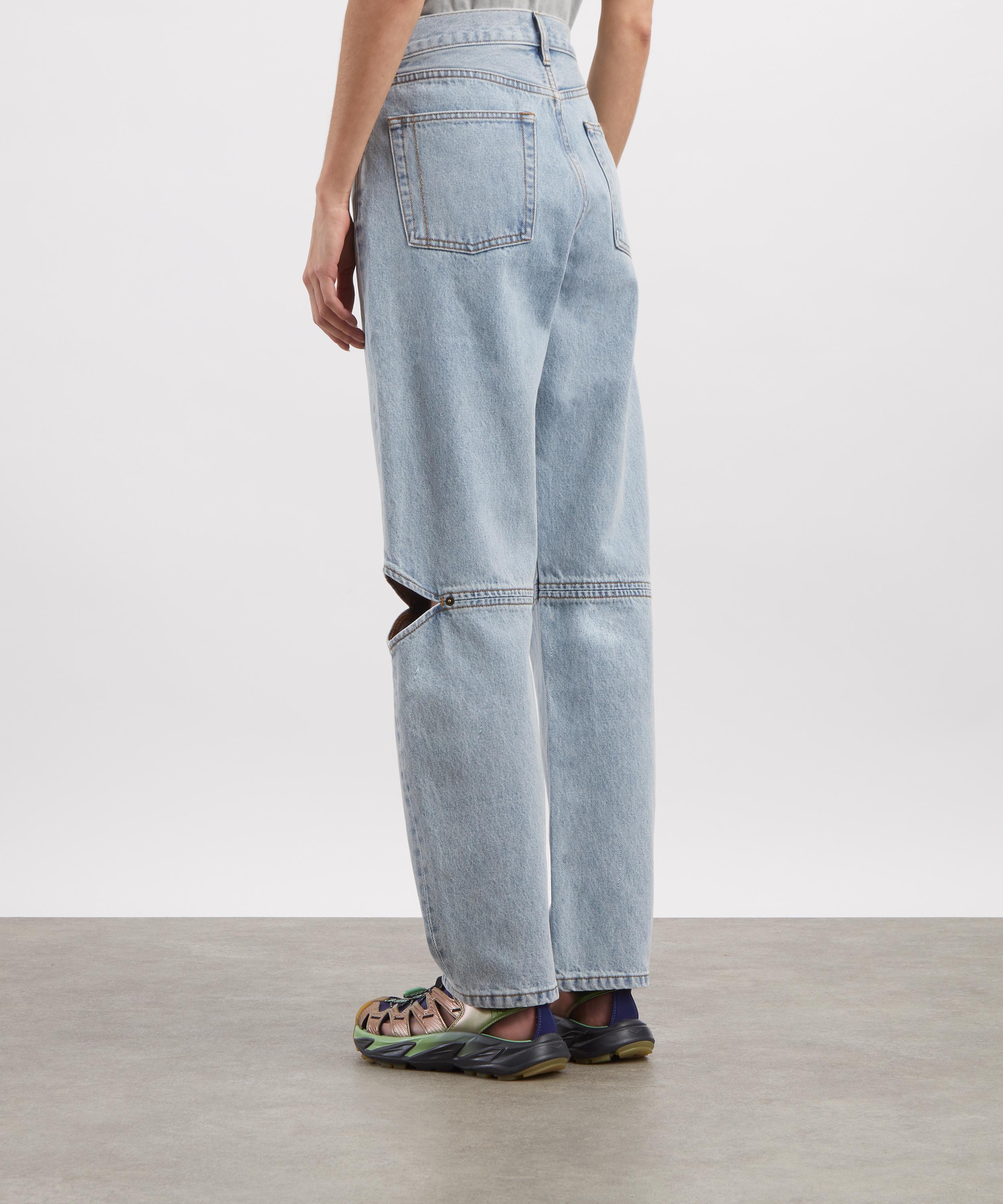 Still Here - Cowgirl Straight-Leg Cut-Out Jeans in Vintage Blue image number 3