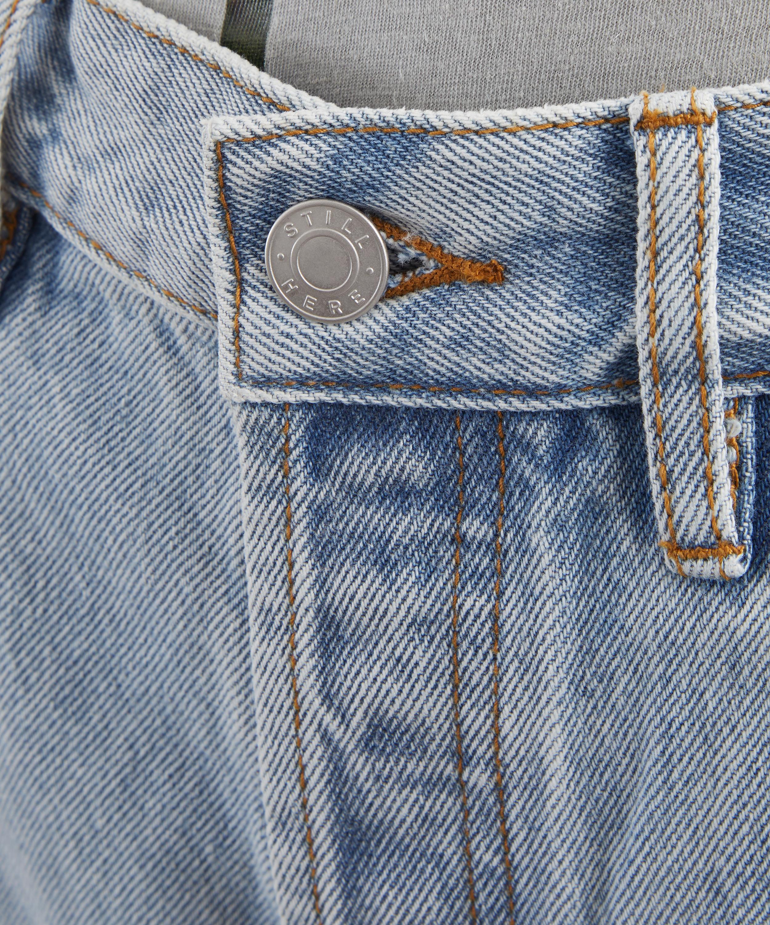 Still Here - Cowgirl Straight-Leg Cut-Out Jeans in Vintage Blue image number 4