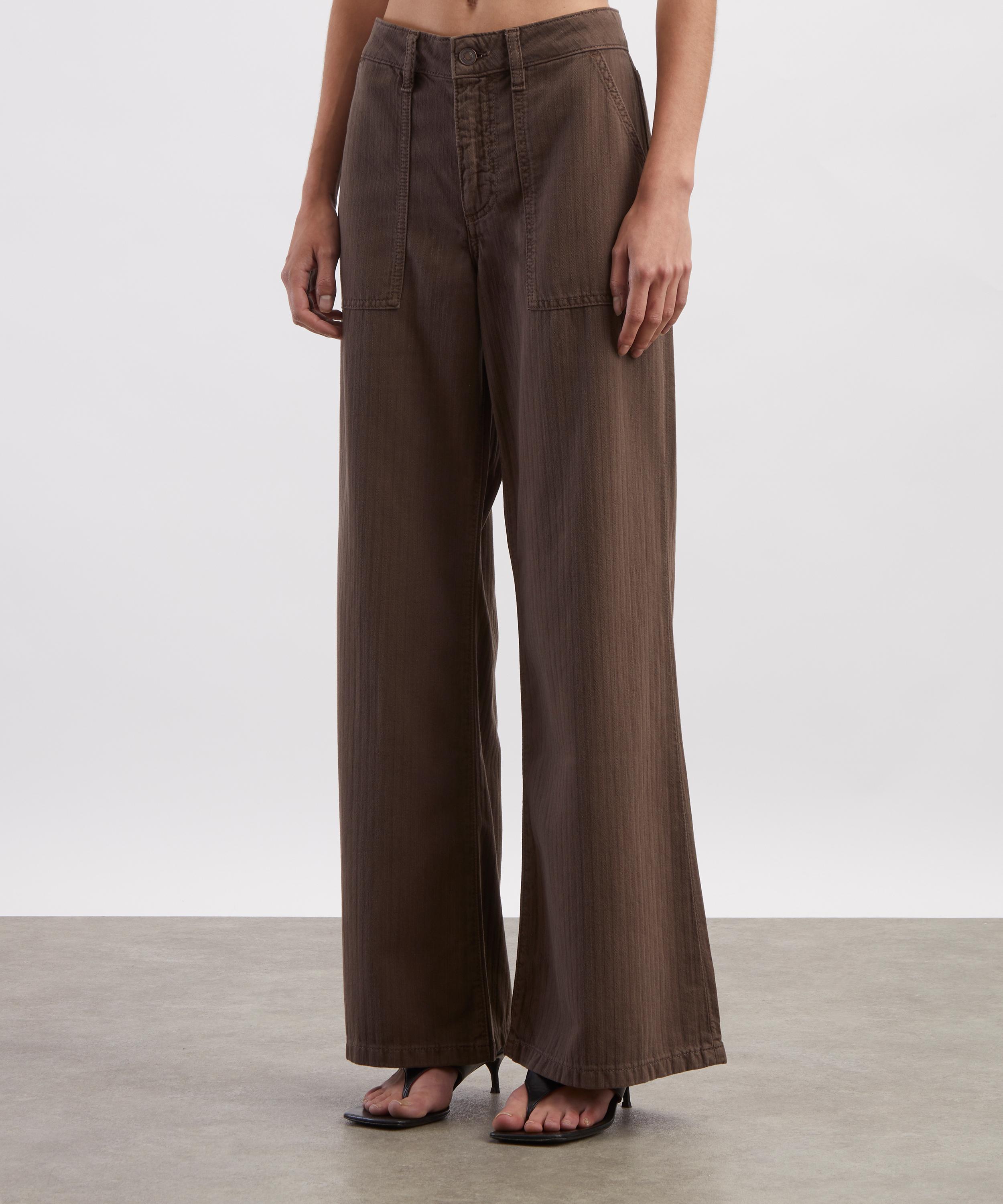 JEANERICA - Guell Flared Jeans in Chevron Brown image number 2