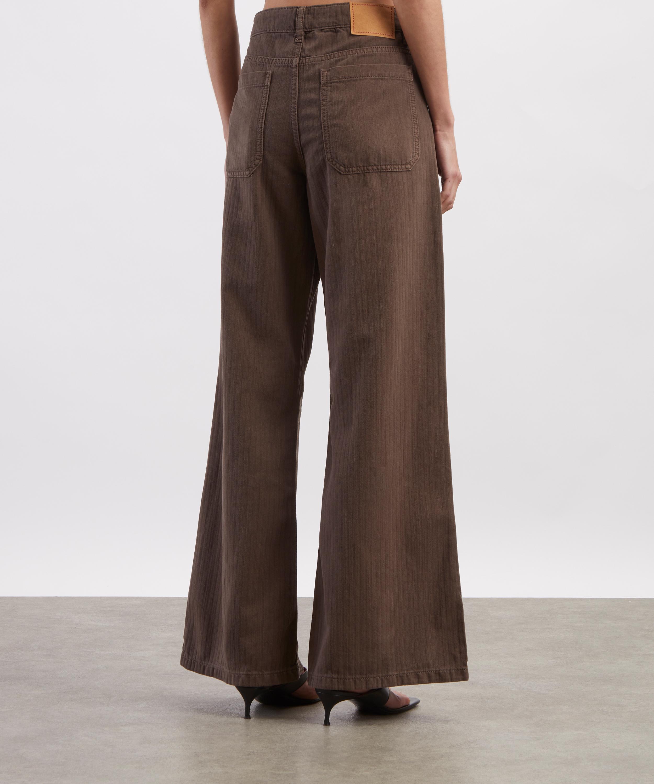 JEANERICA - Guell Flared Jeans in Chevron Brown image number 3