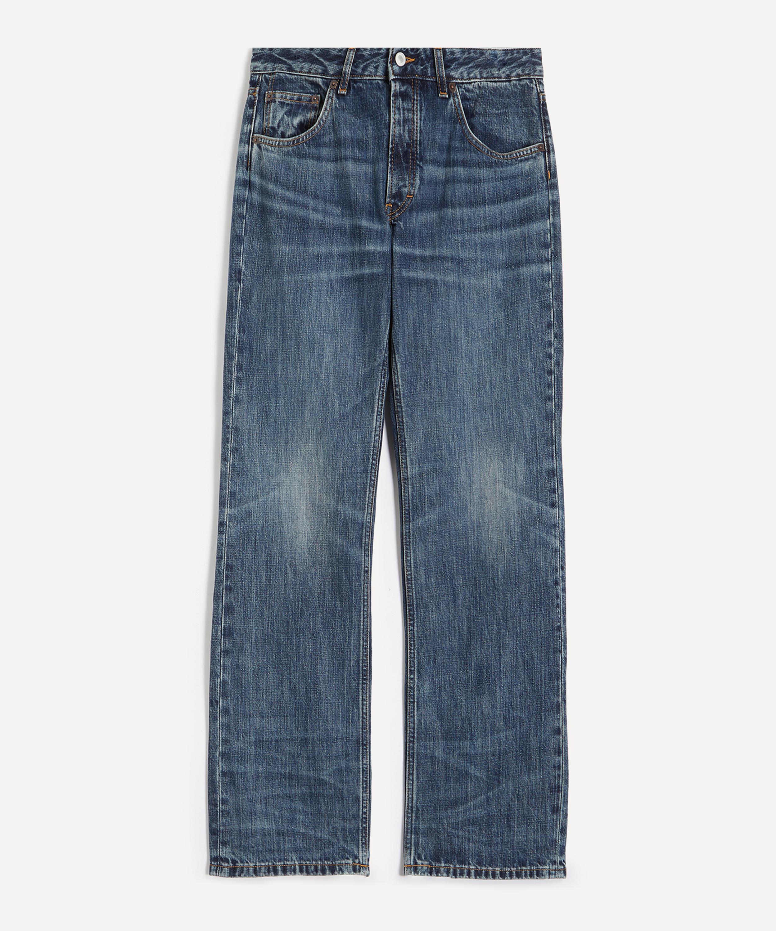 JEANERICA - Kyoto Droit Jeans in Dark-Blue Righe