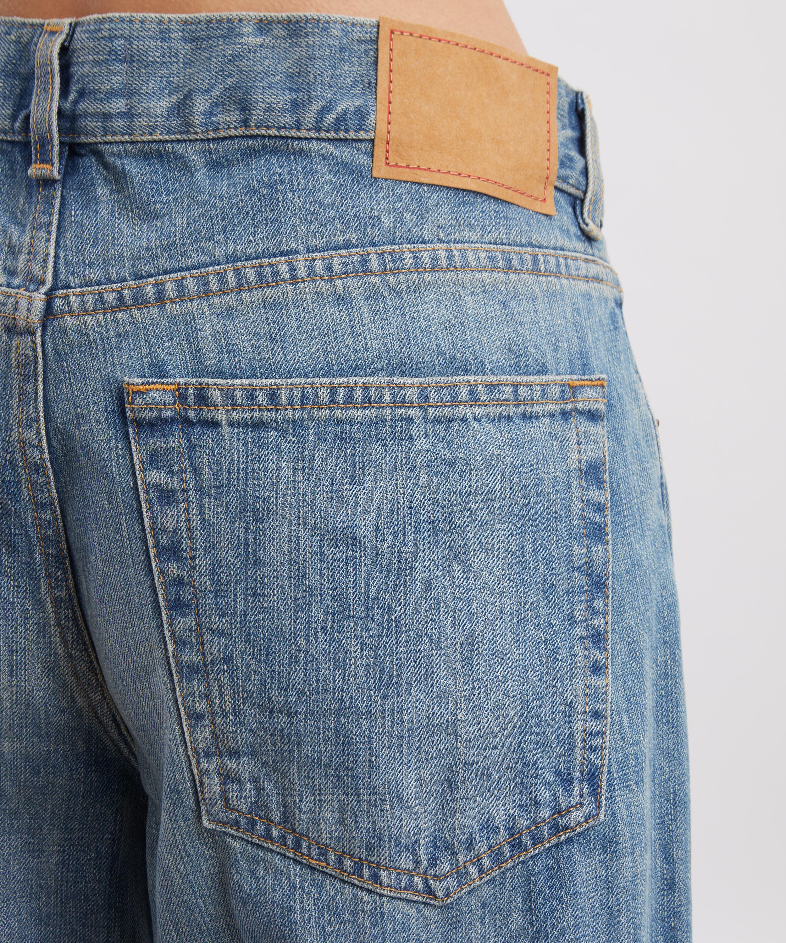 JEANERICA - Kyoto Jeans in Mid-Blue Righe image number 4