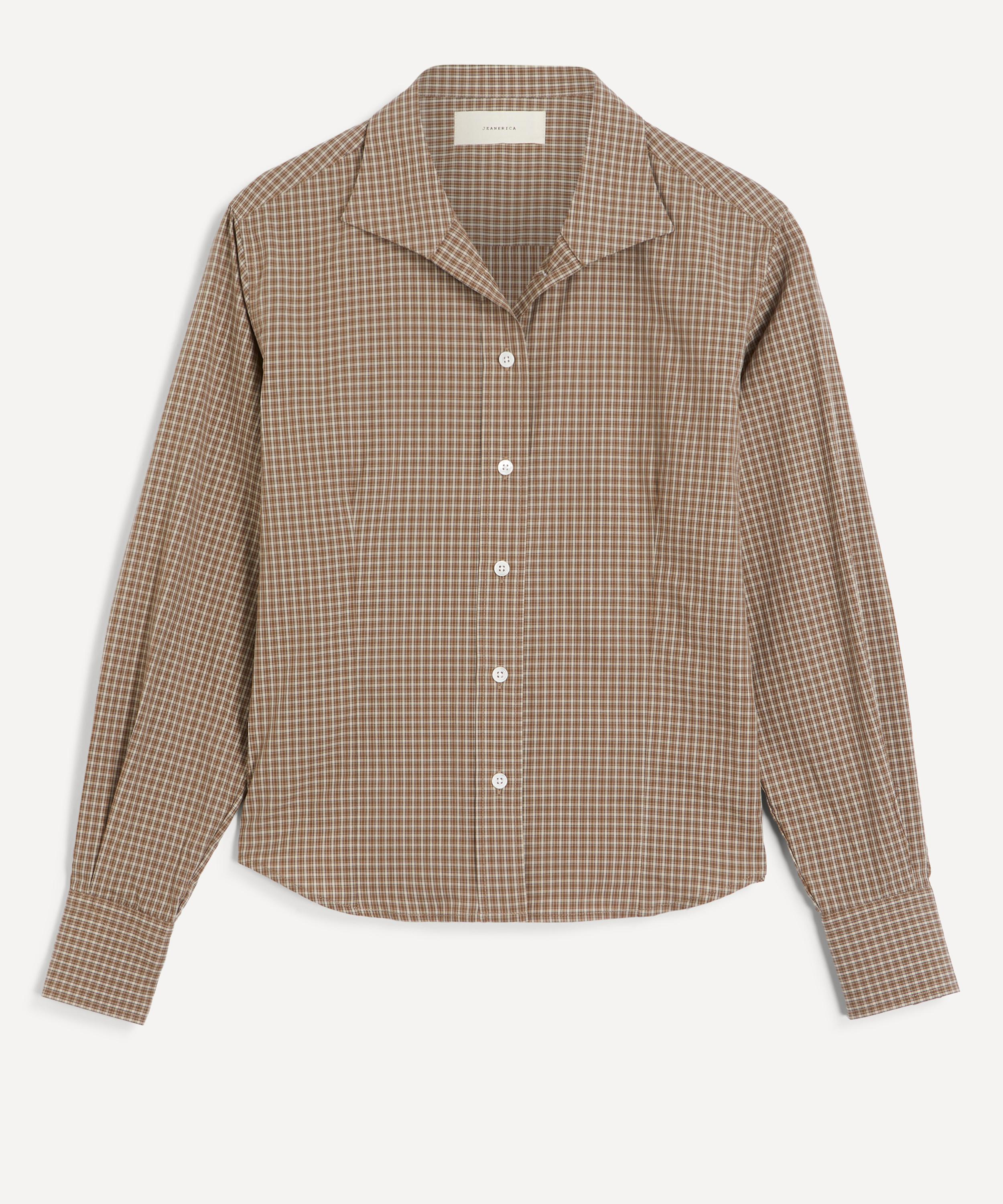 JEANERICA - Vera Brown Check Shirt image number 0