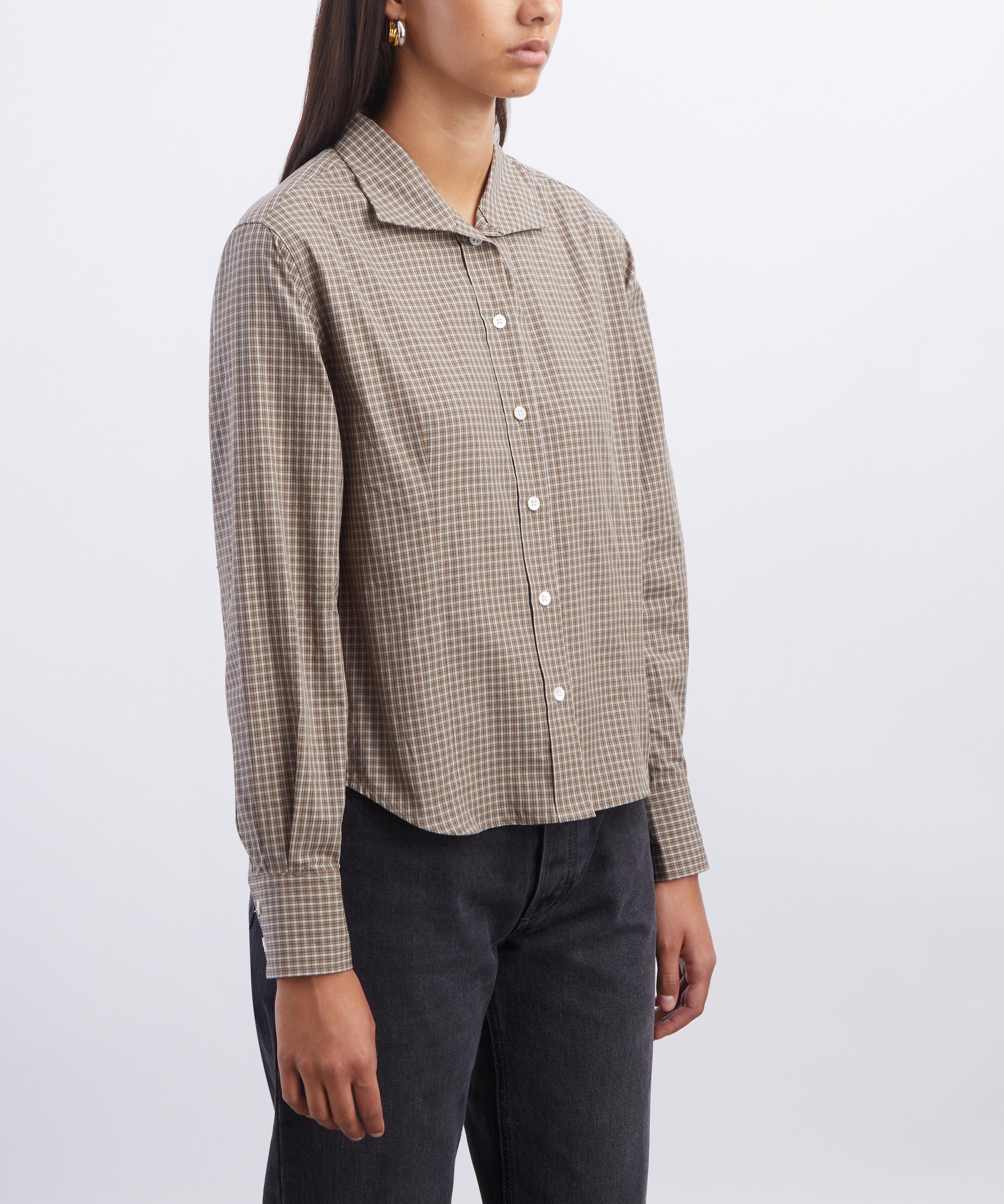JEANERICA - Vera Brown Check Shirt image number 2