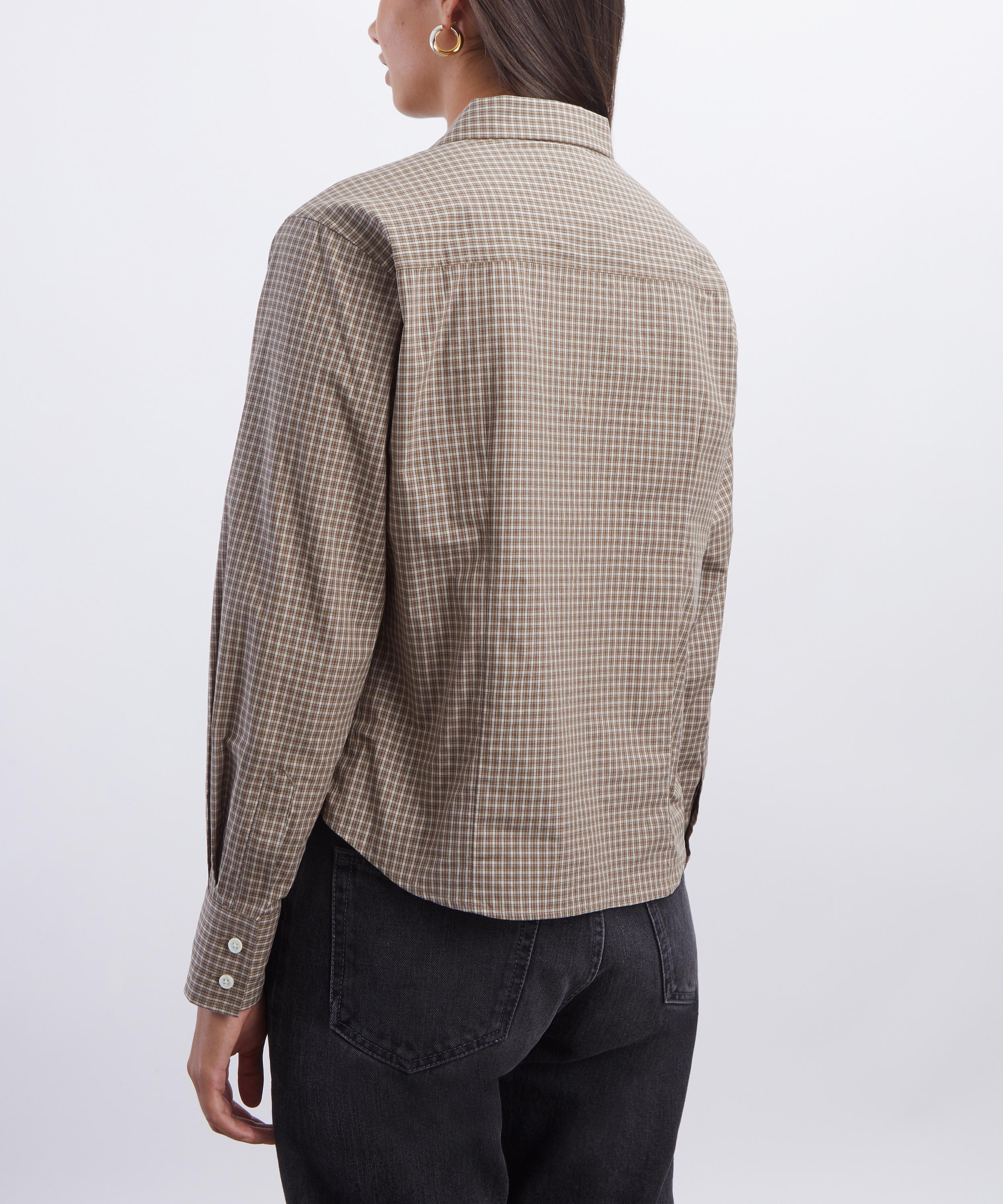 JEANERICA - Vera Brown Check Shirt image number 3