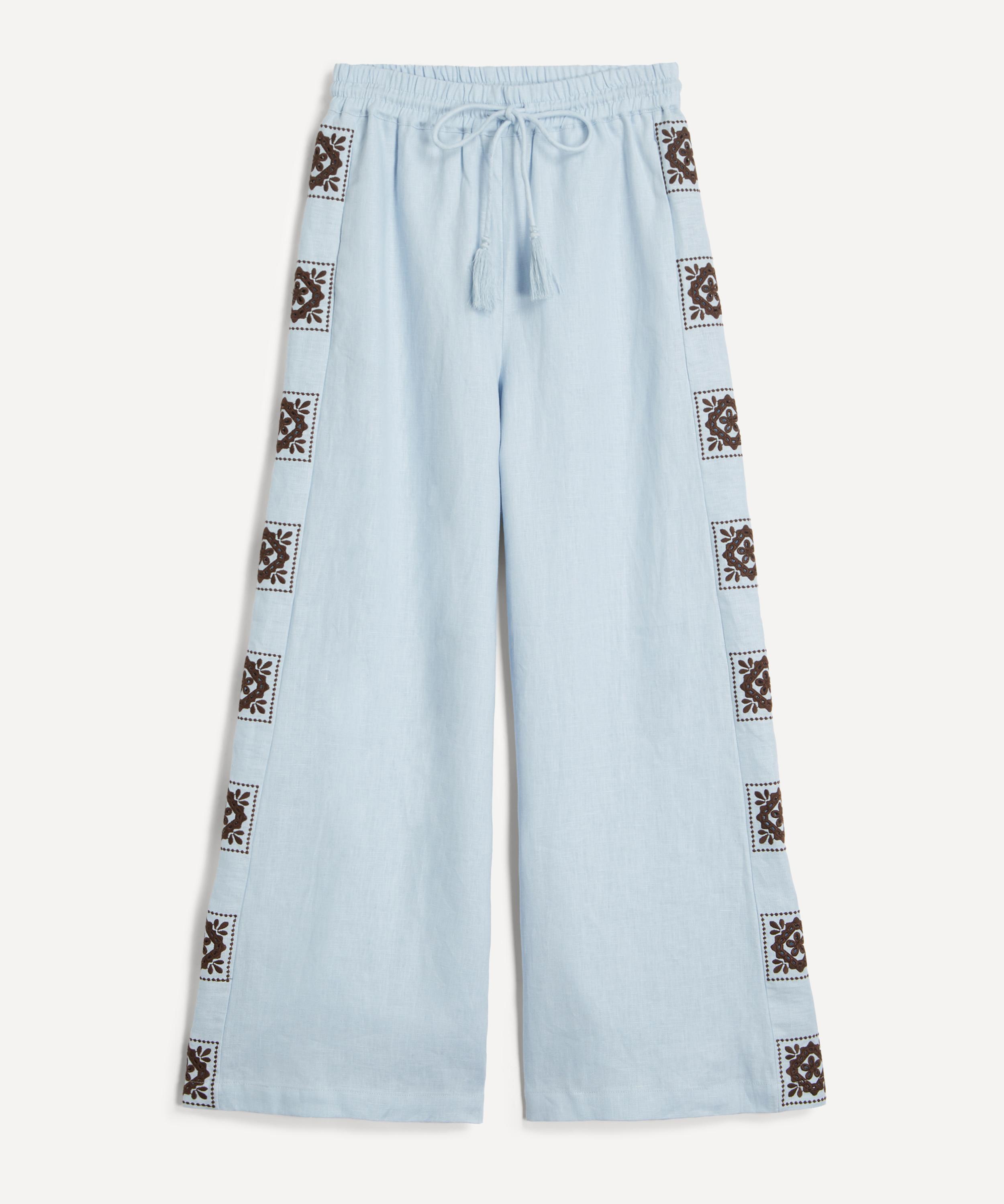 ALÉMAIS - Grace Relaxed Linen Wide-Leg Trousers