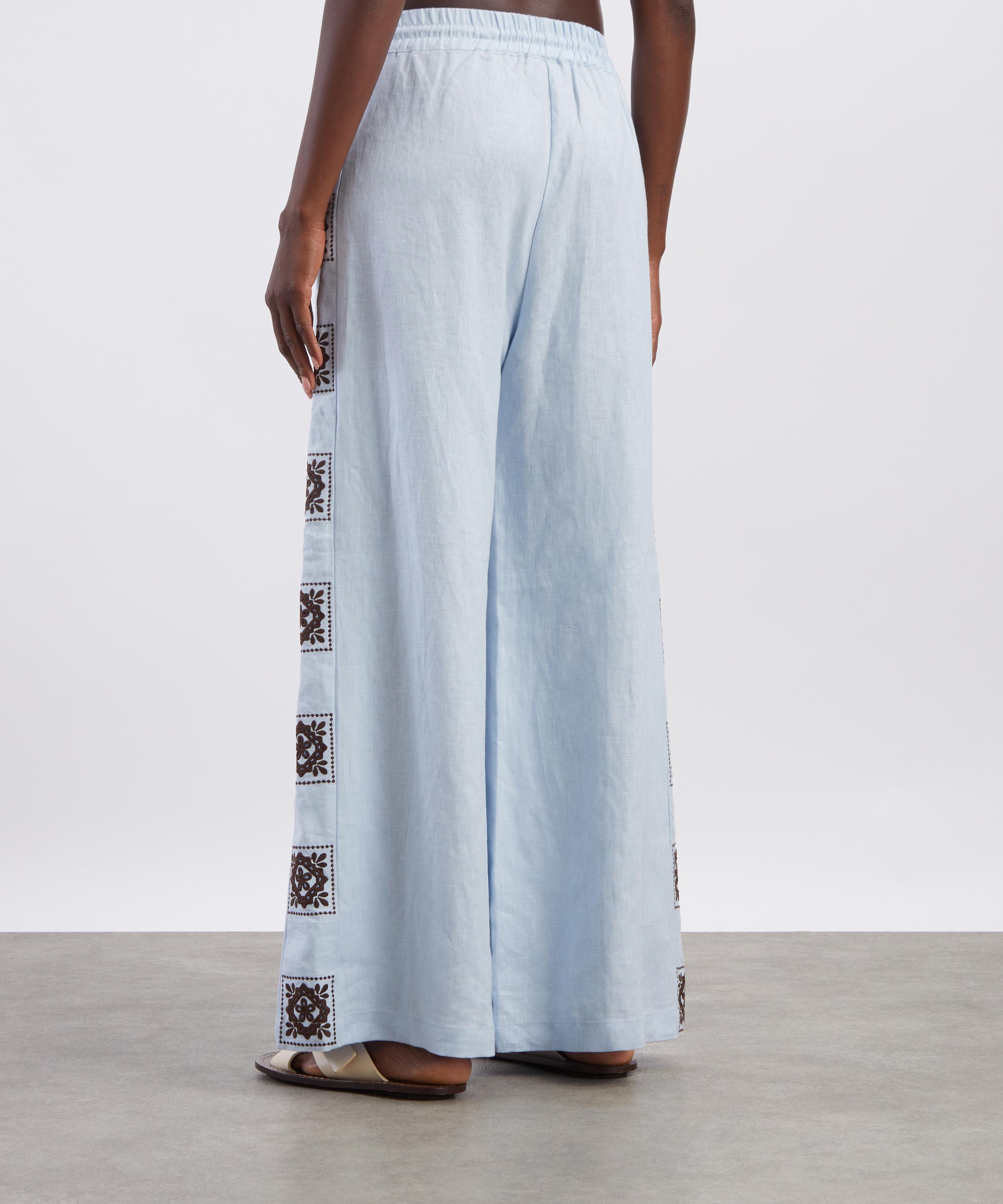 ALÉMAIS - Grace Relaxed Linen Wide-Leg Trousers image number 3