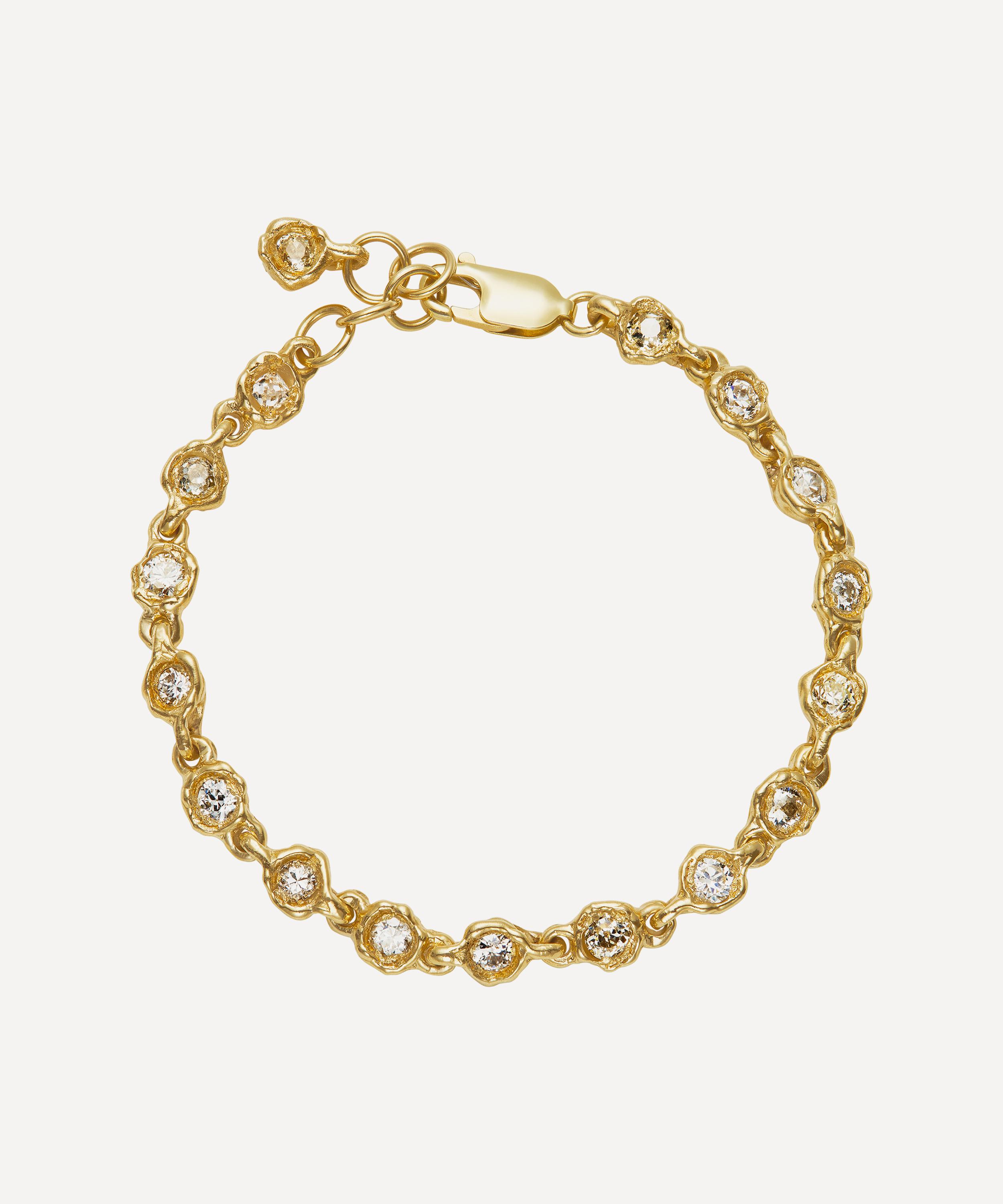 Ellis Mhairi Cameron - 14ct Gold Old Cut Diamond Bracelet image number 0