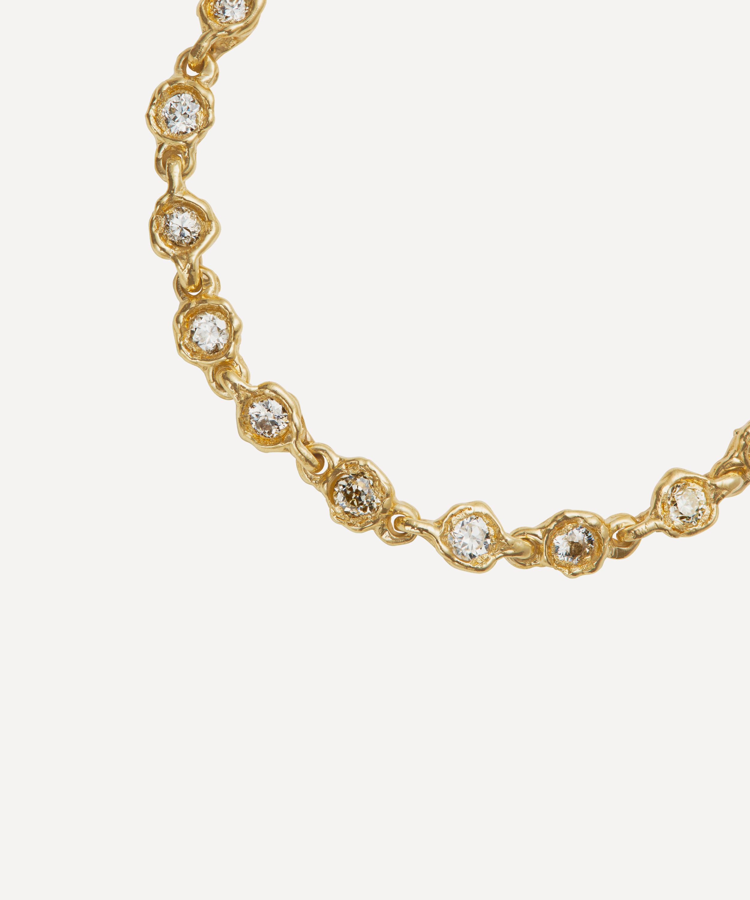 Ellis Mhairi Cameron - 14ct Gold Old Cut Diamond Bracelet image number 2