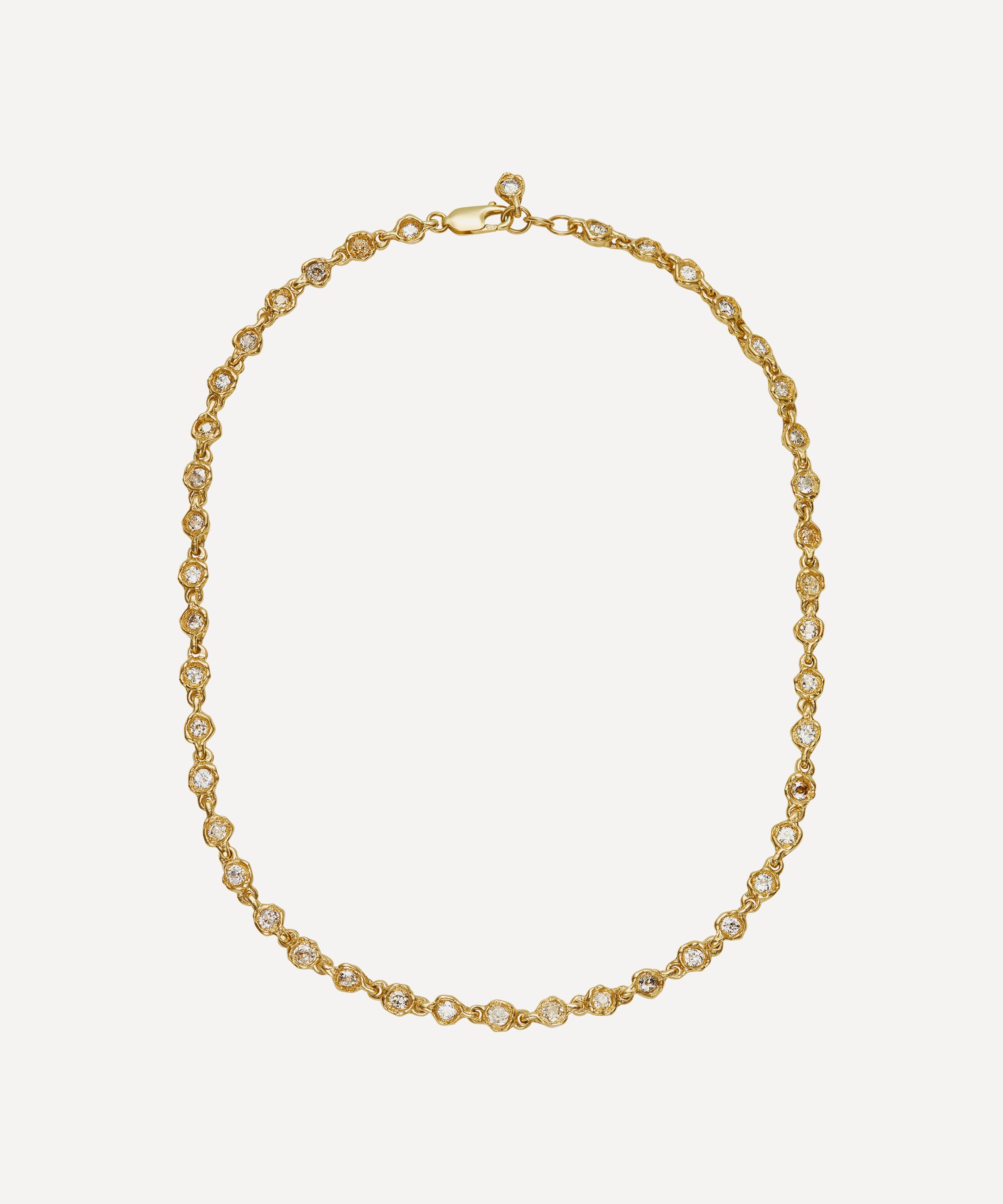 Ellis Mhairi Cameron - 14ct Gold Old Cut Diamond Choker Necklace