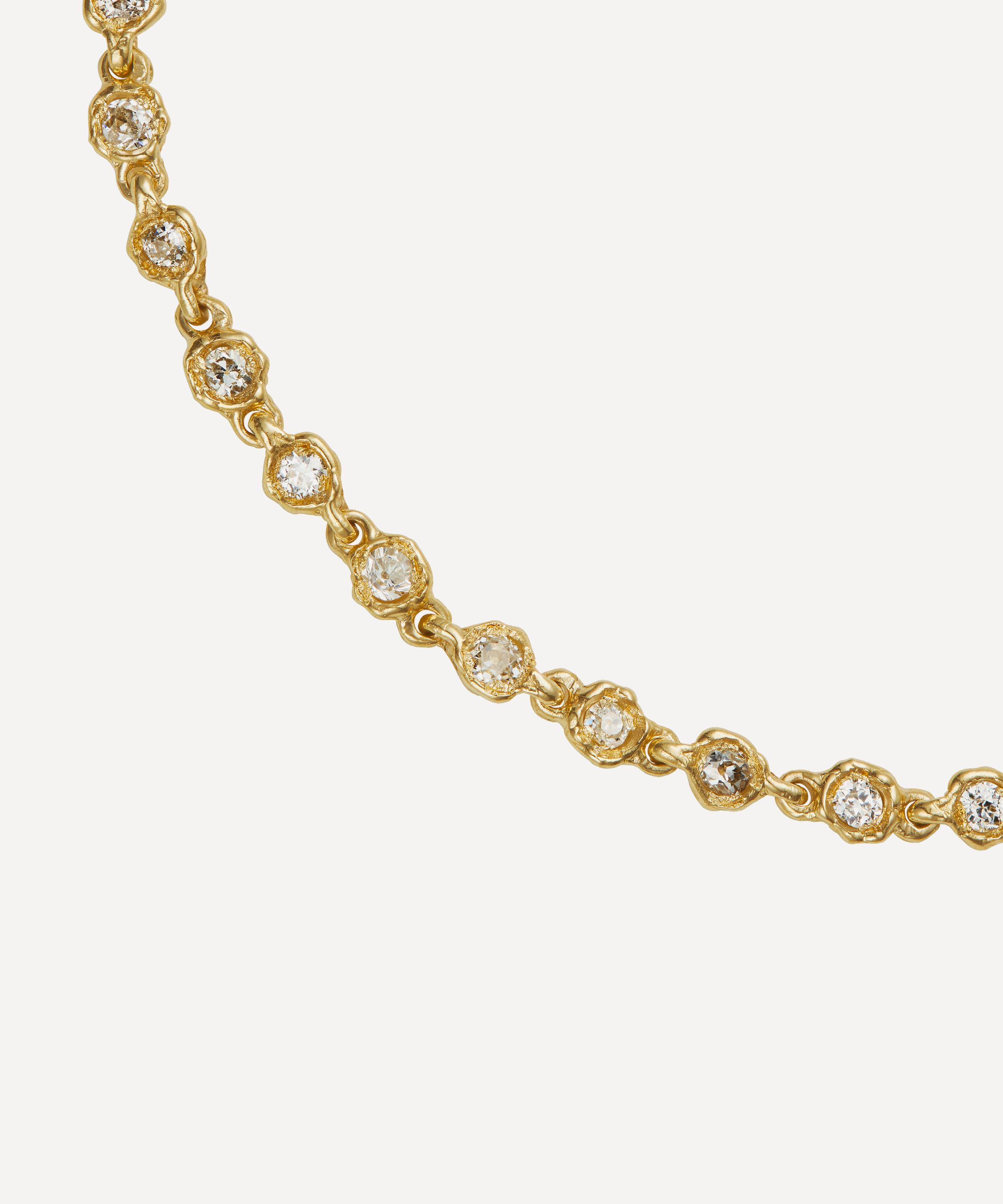 Ellis Mhairi Cameron - 14ct Gold Old Cut Diamond Choker Necklace image number 2