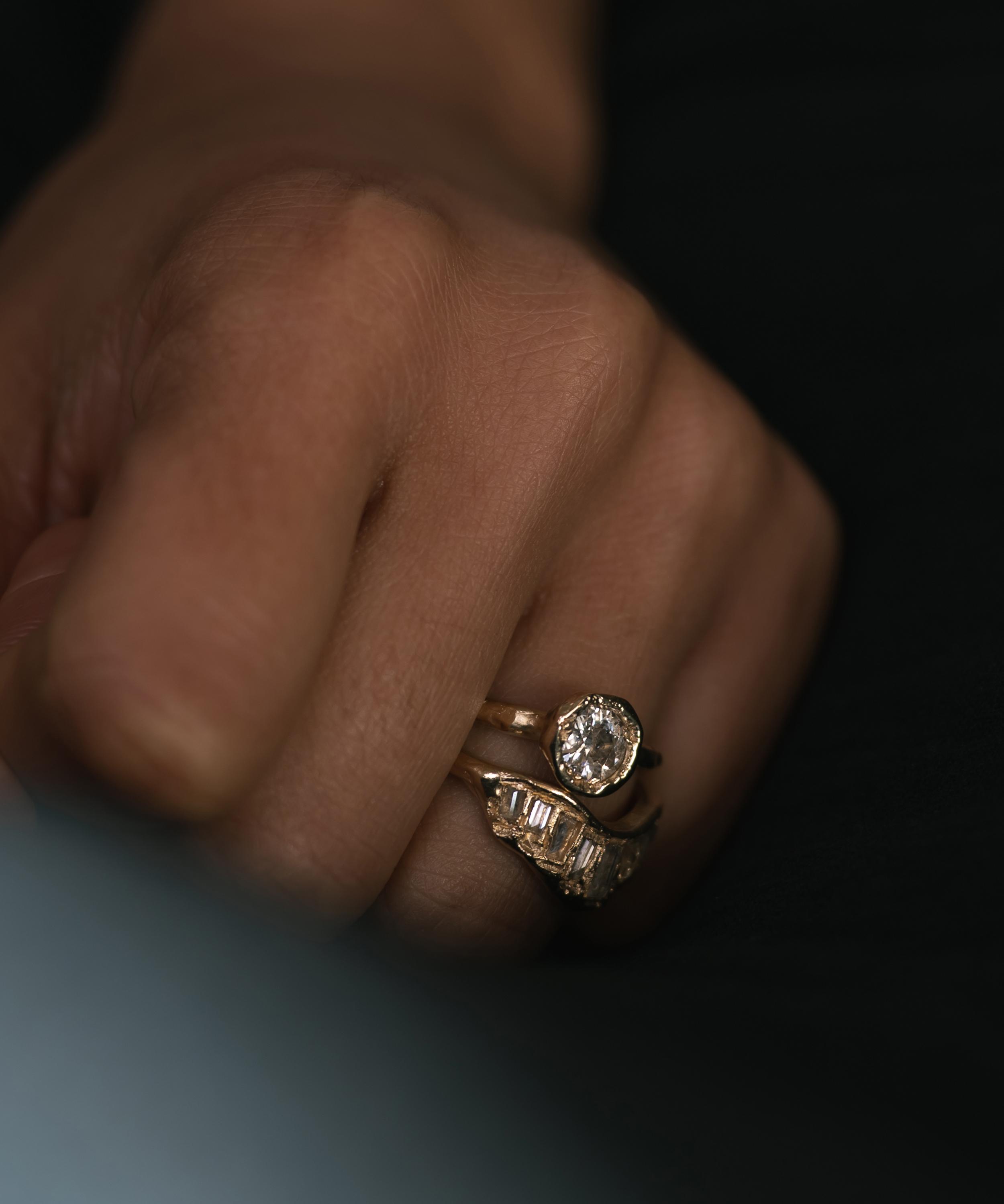 Ellis Mhairi Cameron - 14ct Gold Old Cut Diamond Engagement Ring image number 1