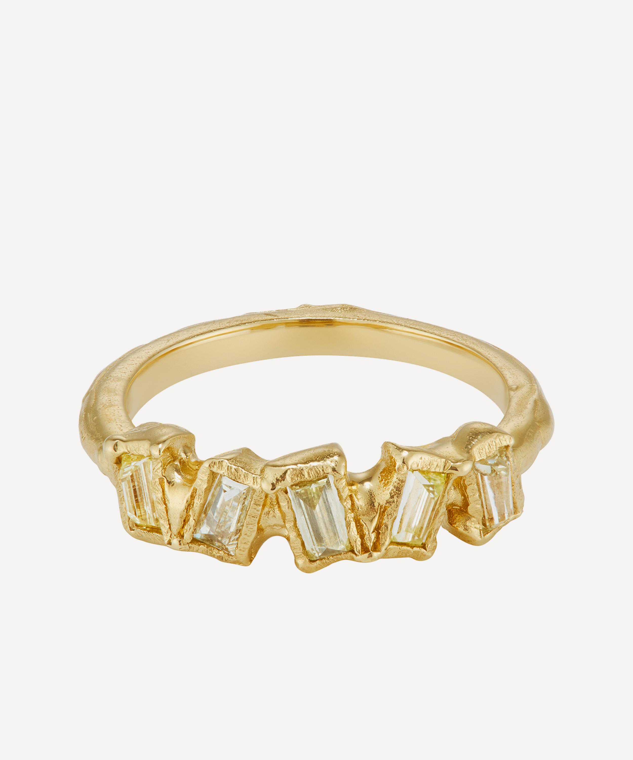 Ellis Mhairi Cameron - 14ct Gold Armach Diamond Half Eternity Ring