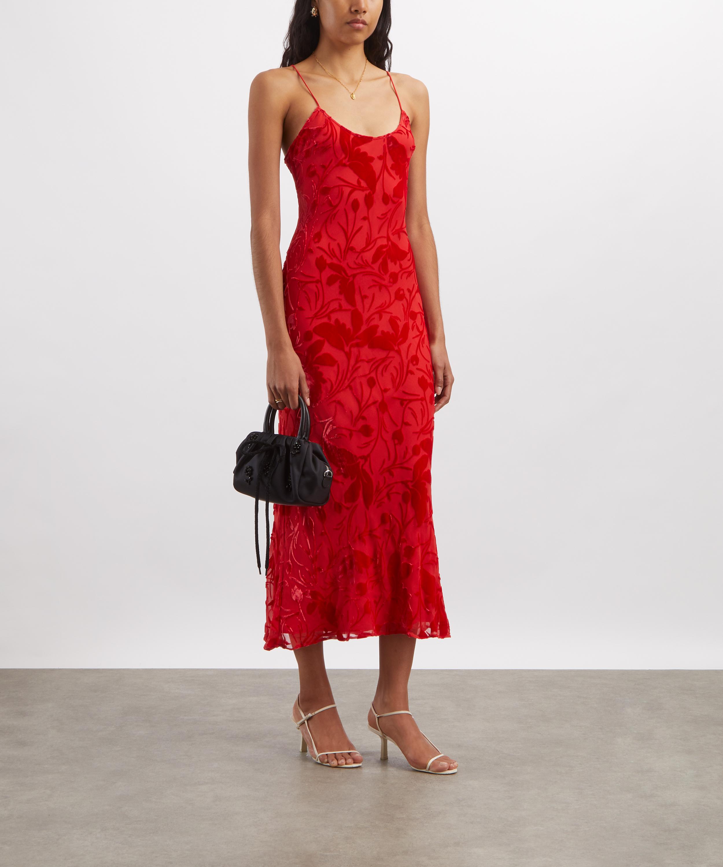 Rat & Boa - Evi Red Devor&eacute; Dress image number 1