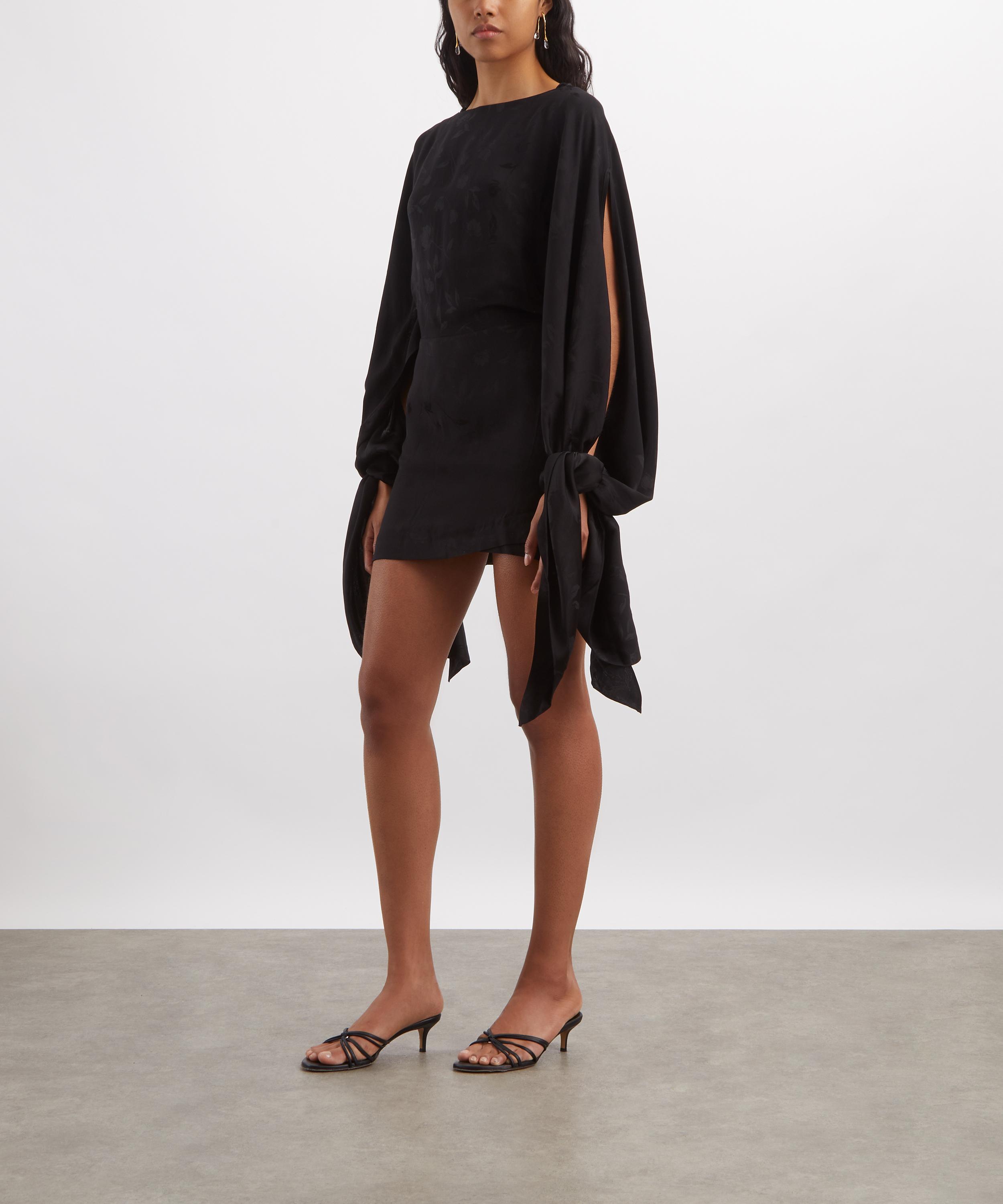 Rat & Boa - Sisley Black Jacquard Mini Dress image number 1