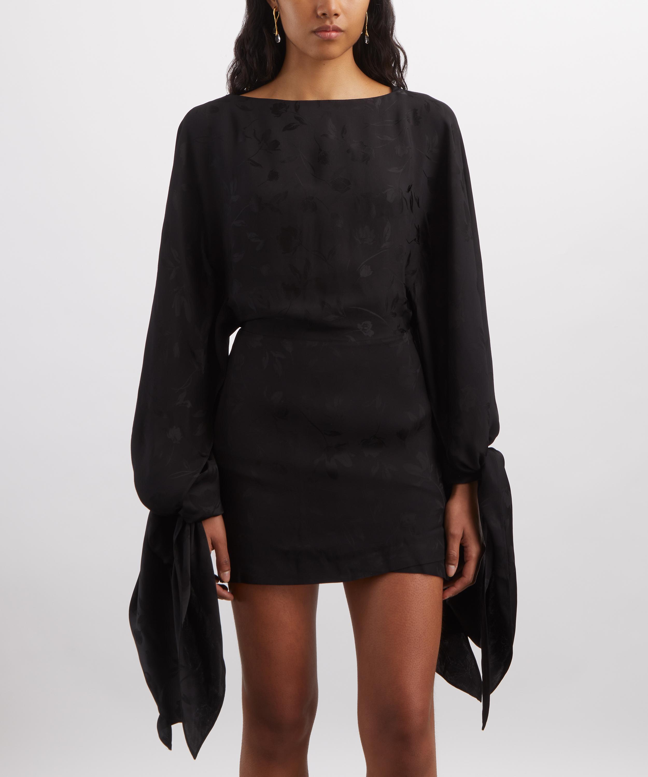 Rat & Boa - Sisley Black Jacquard Mini Dress image number 2