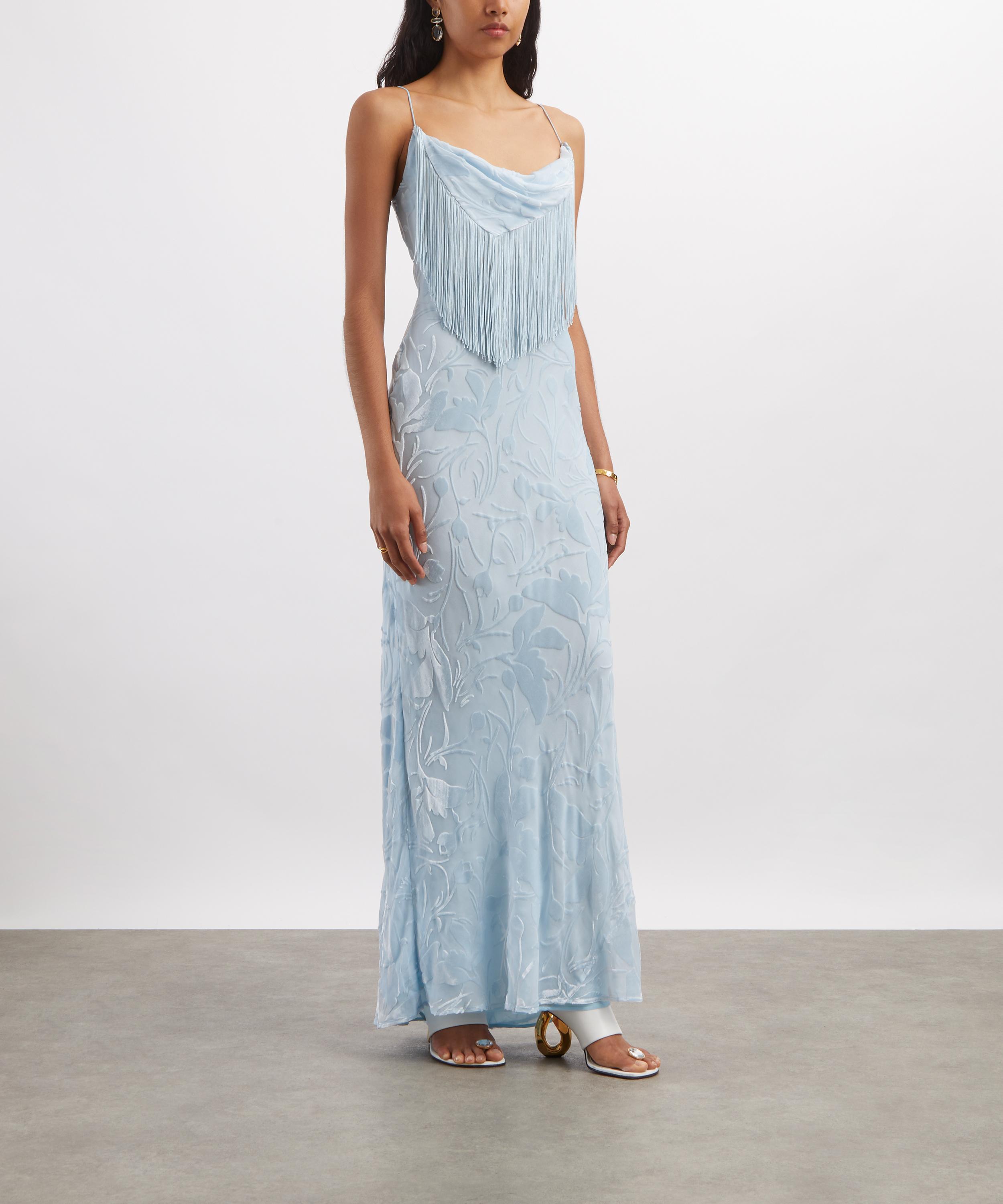Rat & Boa - Inaya Blue Devor&eacute; Dress image number 2