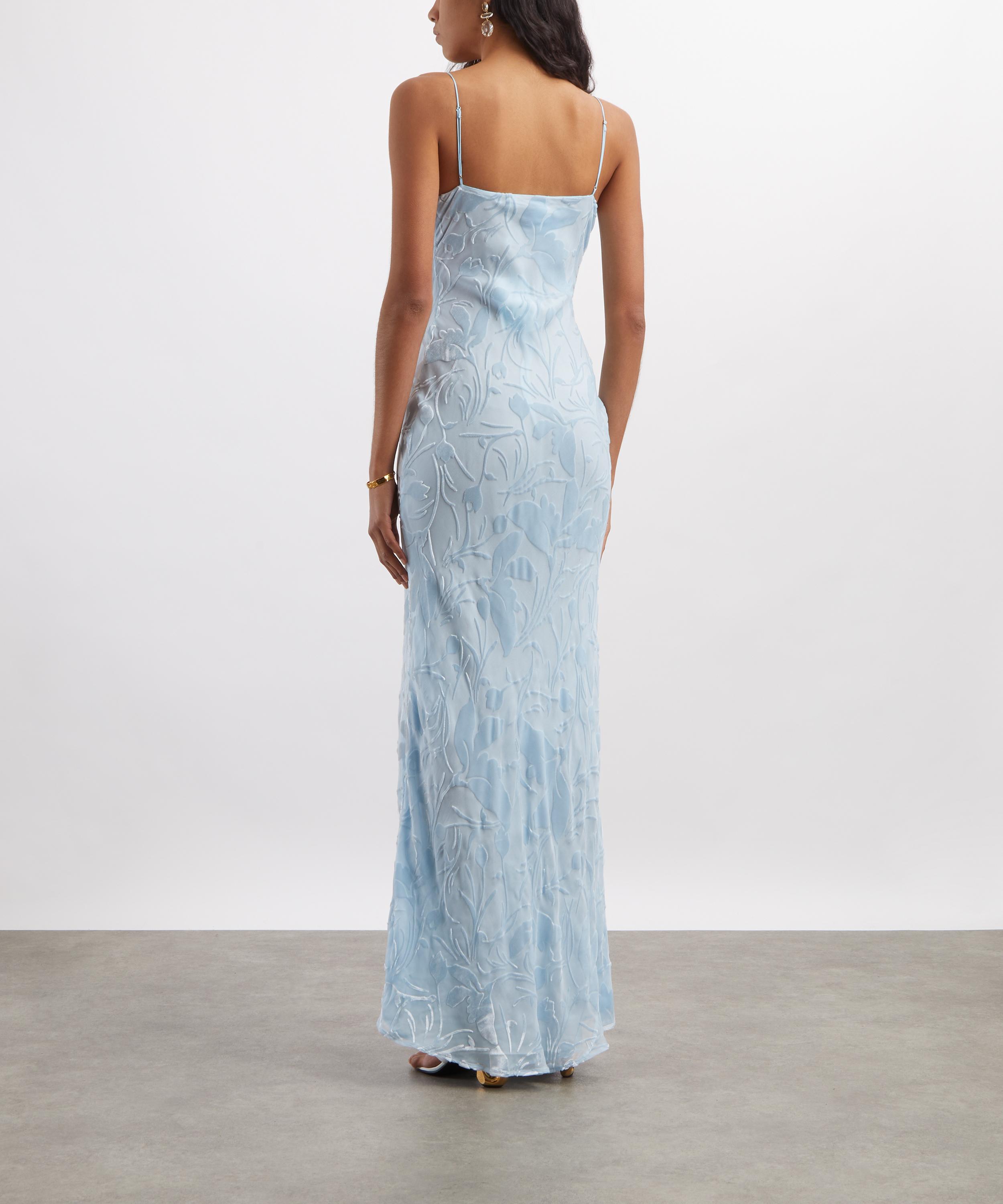 Rat & Boa - Inaya Blue Devor&eacute; Dress image number 3