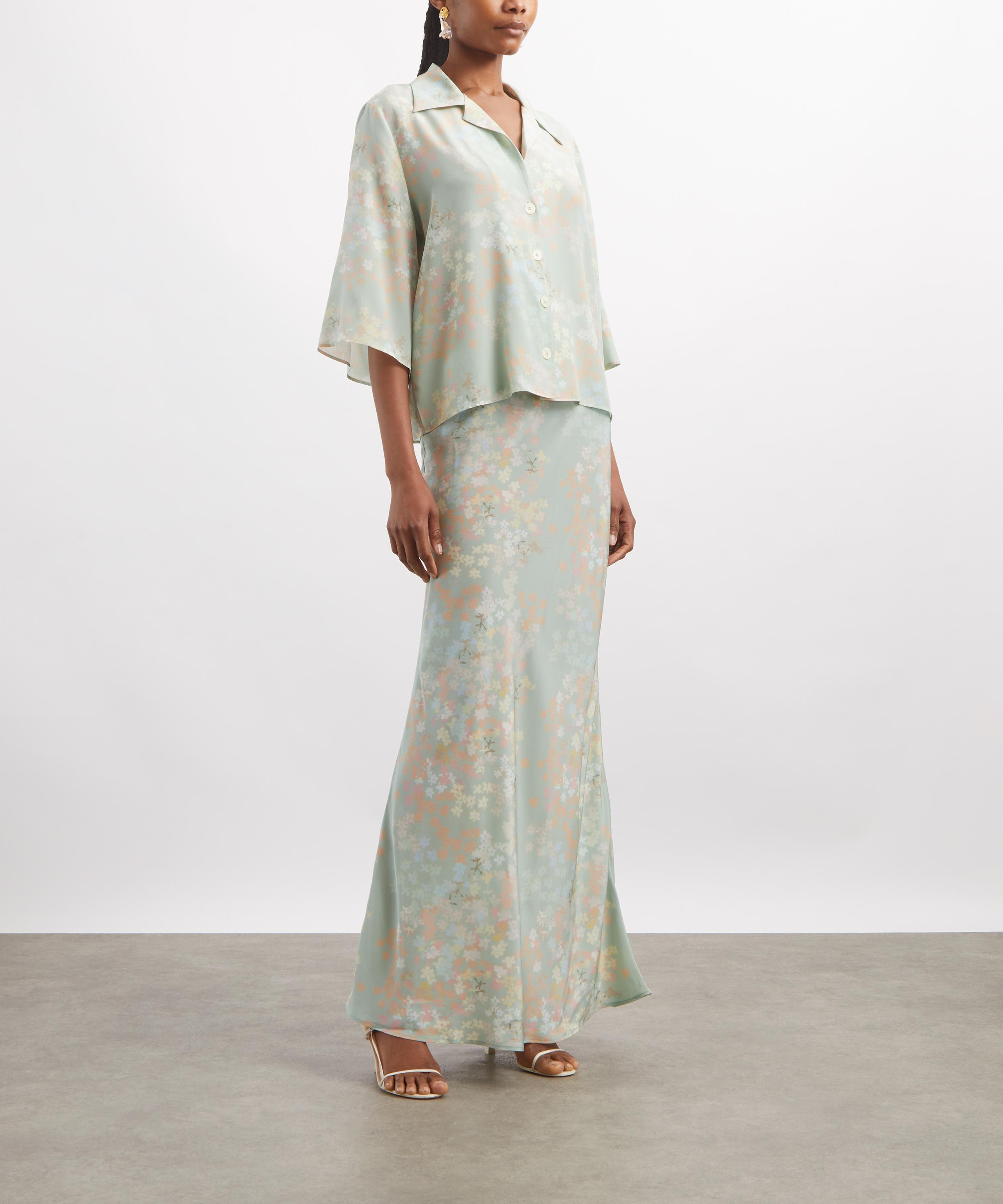 Bernadette - Emily Jasmine Silk Maxi Skirt&nbsp; image number 1