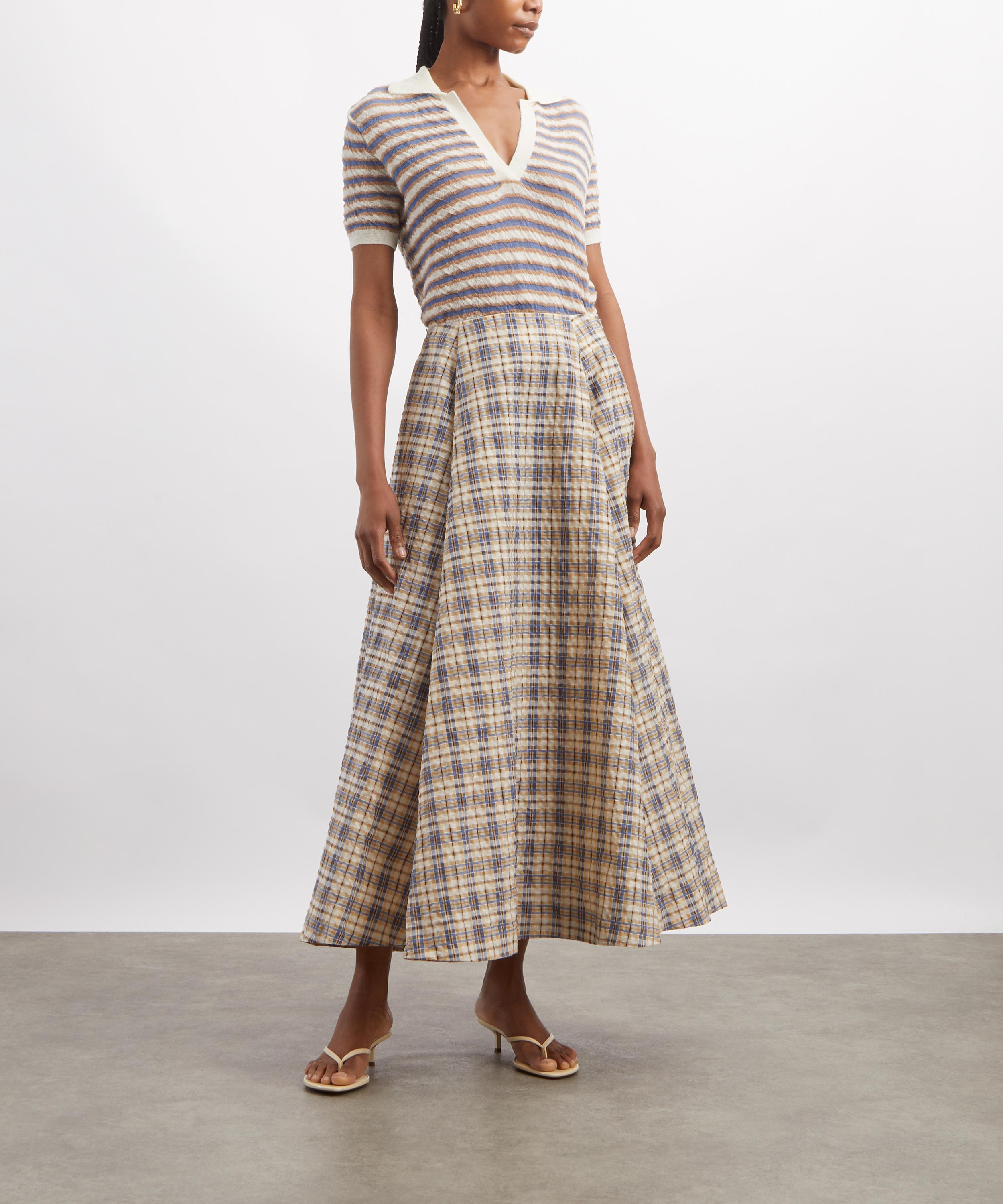 Bernadette - Kennedy Seersucker Skirt&nbsp; image number 1