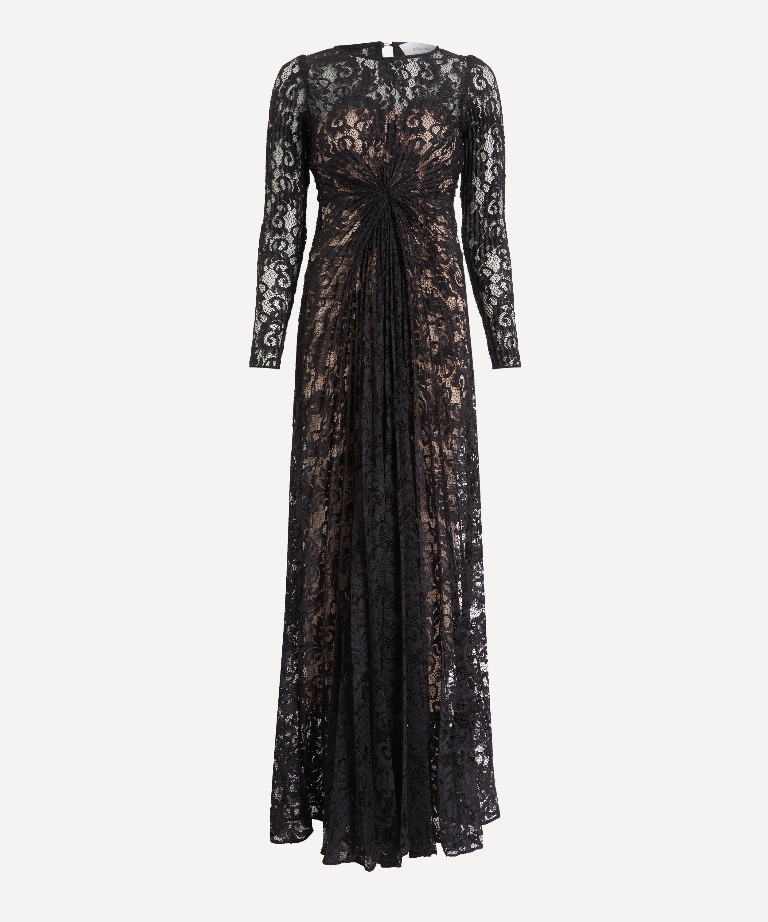 Georgia Hardinge - Saturn Black Lace Floor-Length Dress image number 0