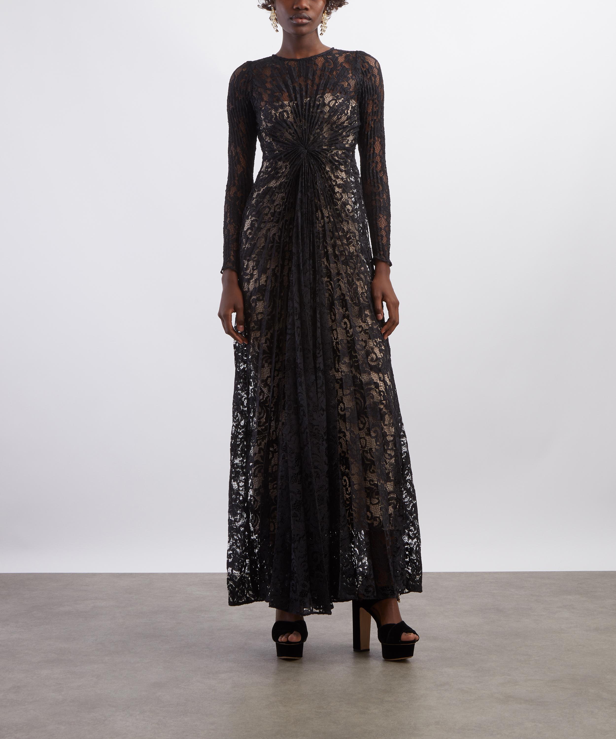Georgia Hardinge - Saturn Black Lace Floor-Length Dress image number 1