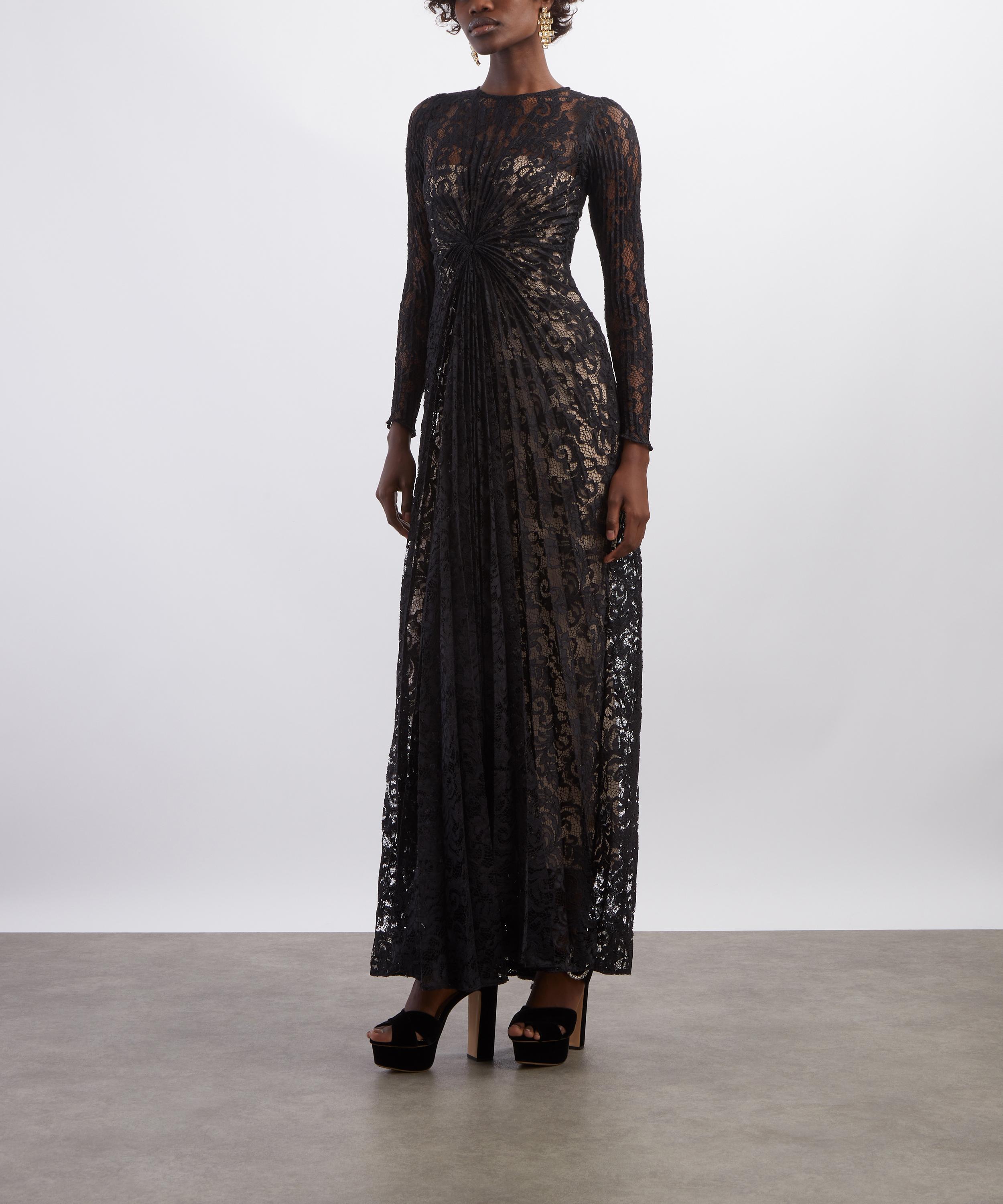 Georgia Hardinge - Saturn Black Lace Floor-Length Dress image number 2