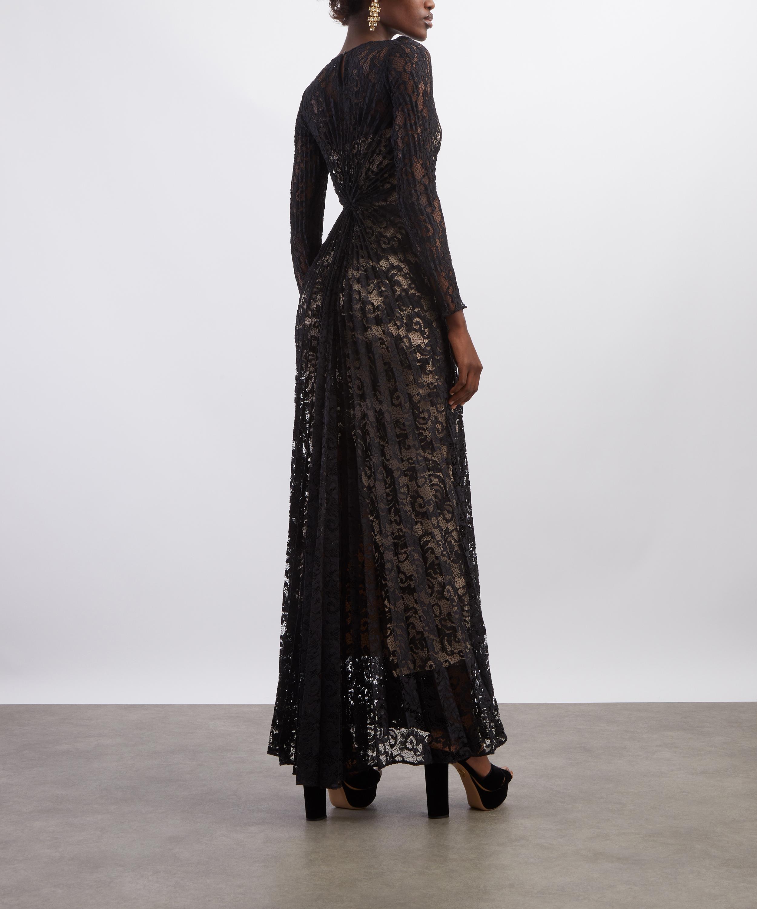 Georgia Hardinge - Saturn Black Lace Floor-Length Dress image number 3