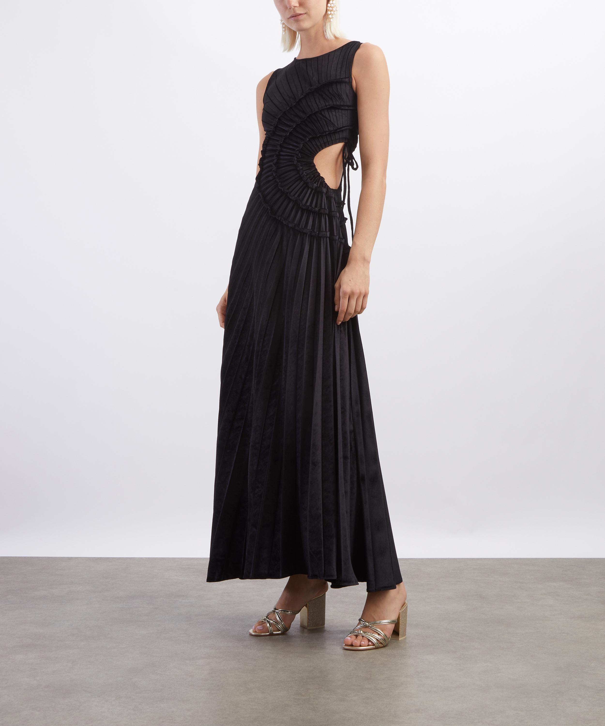 Georgia Hardinge - Crescent Black Velvet Floor-Length Dress image number 1