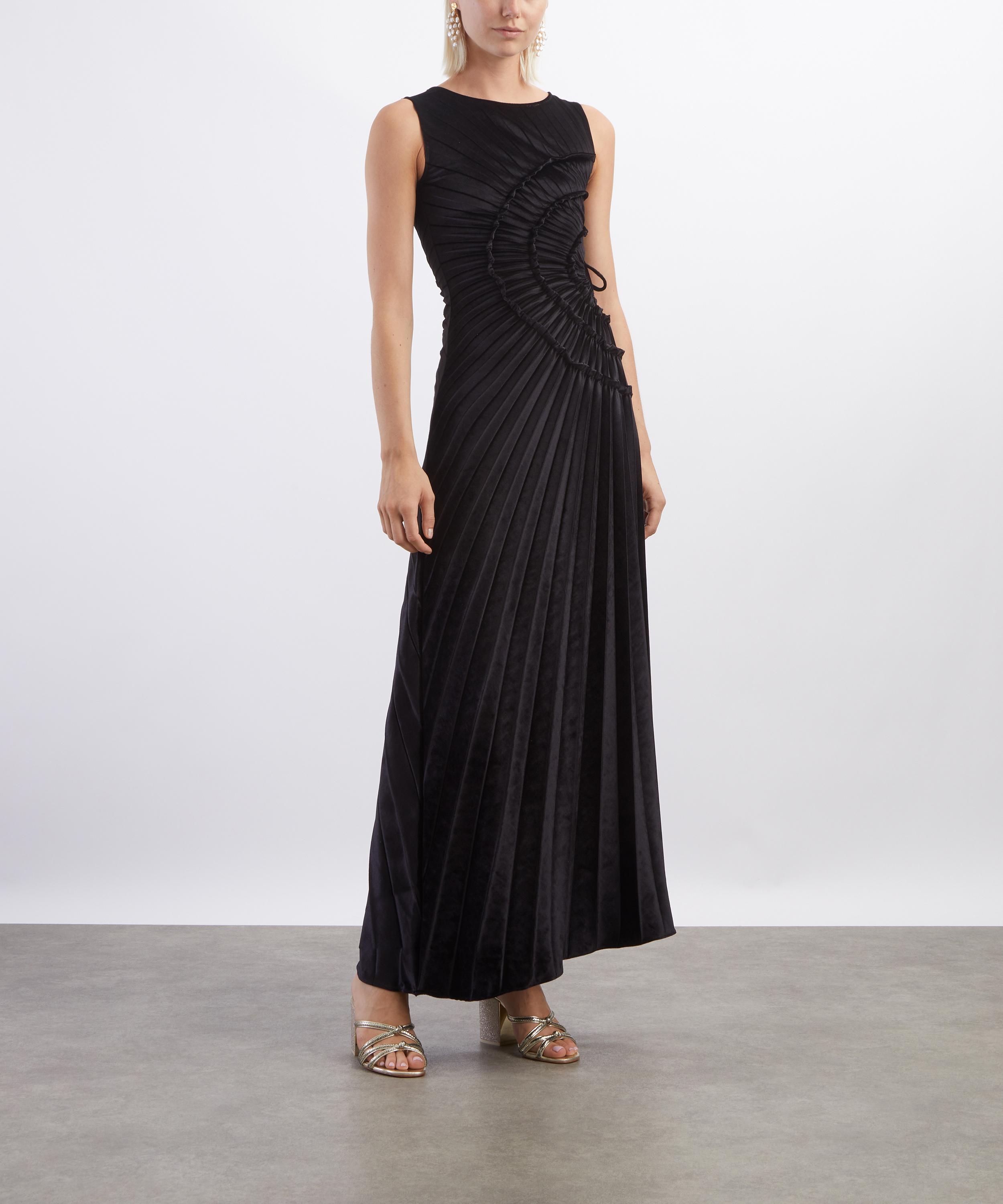 Georgia Hardinge - Crescent Black Velvet Floor-Length Dress image number 2