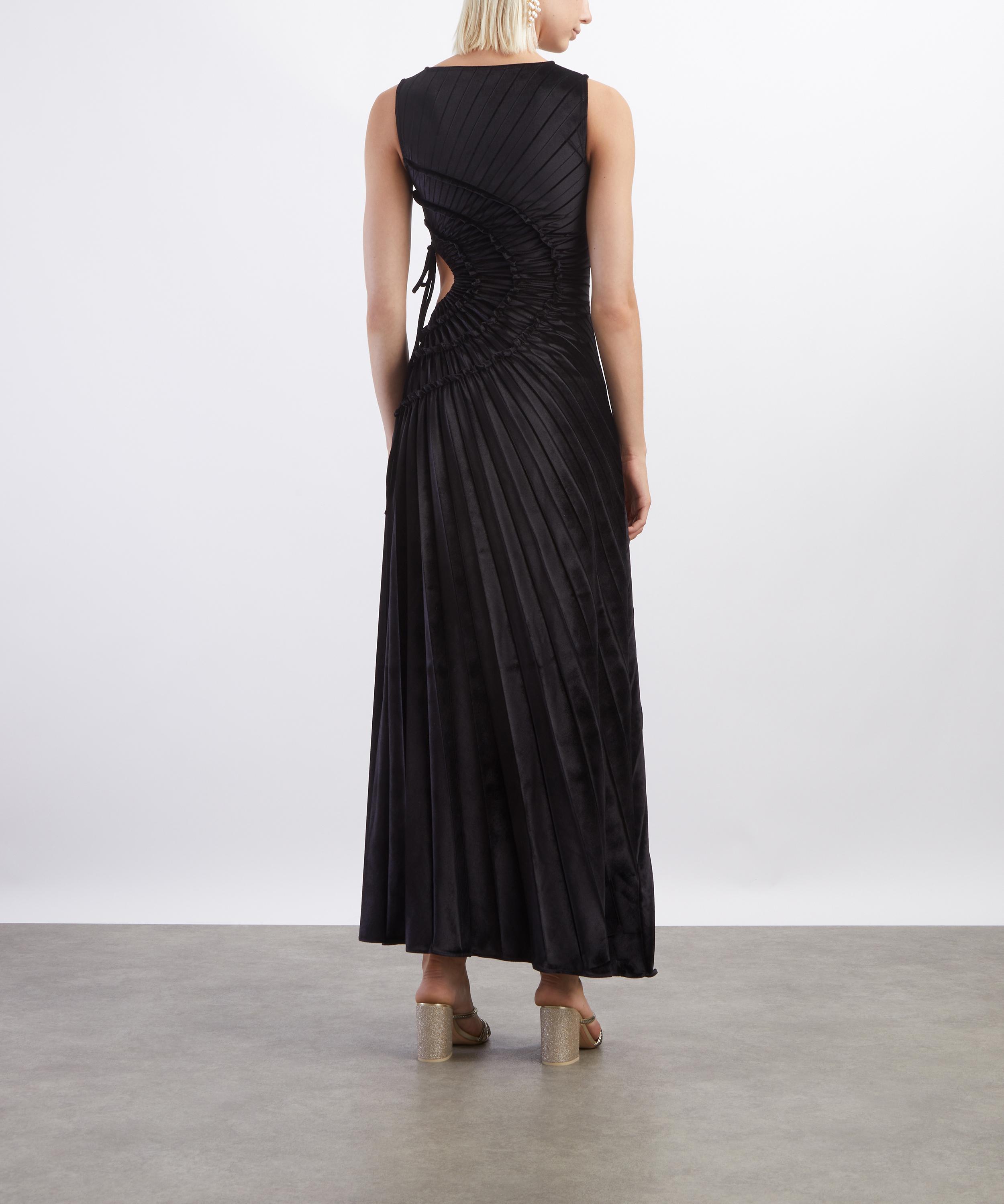 Georgia Hardinge - Crescent Black Velvet Floor-Length Dress image number 3