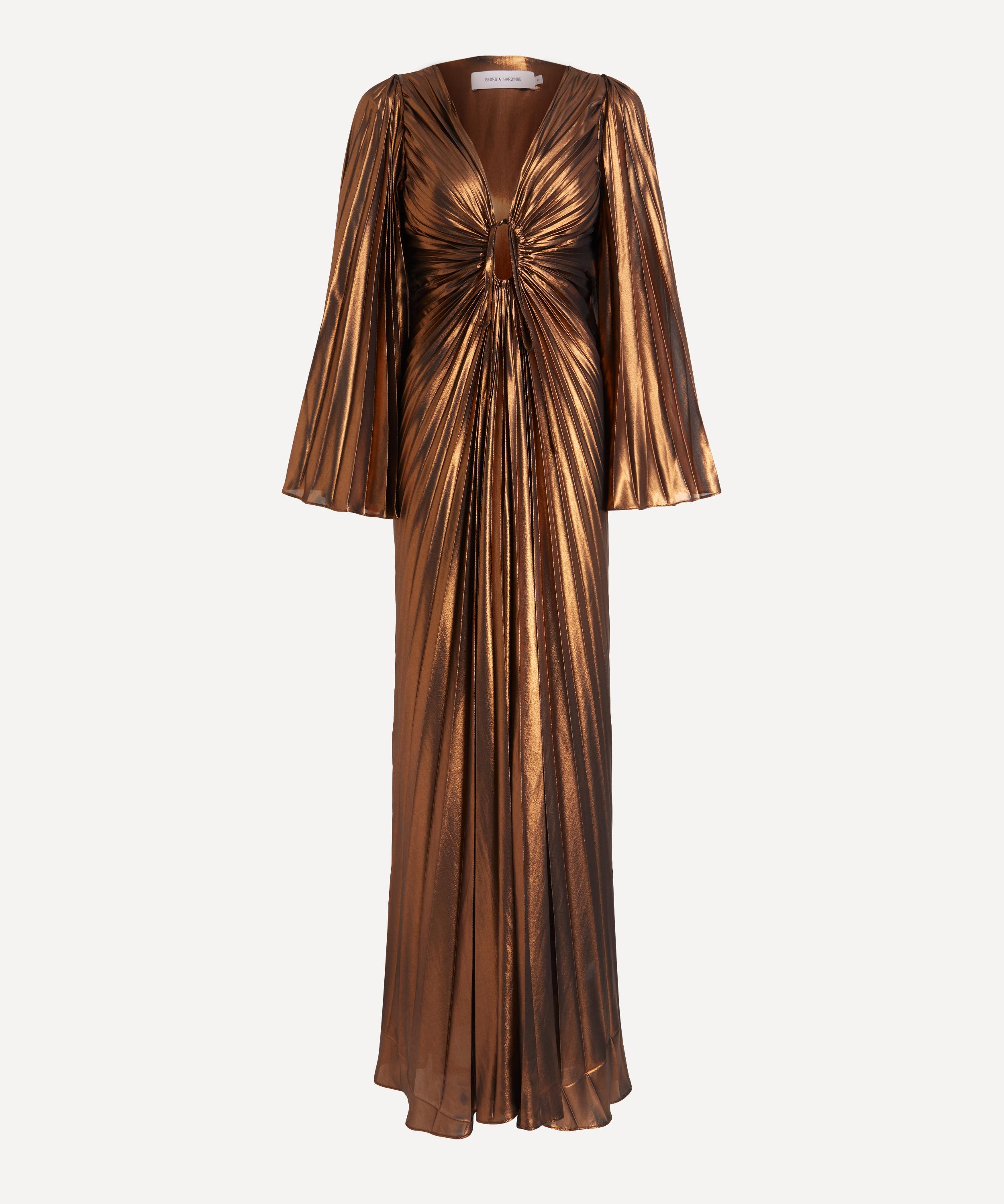 Georgia Hardinge - Reflective Copper Floor-Length Dress image number 0
