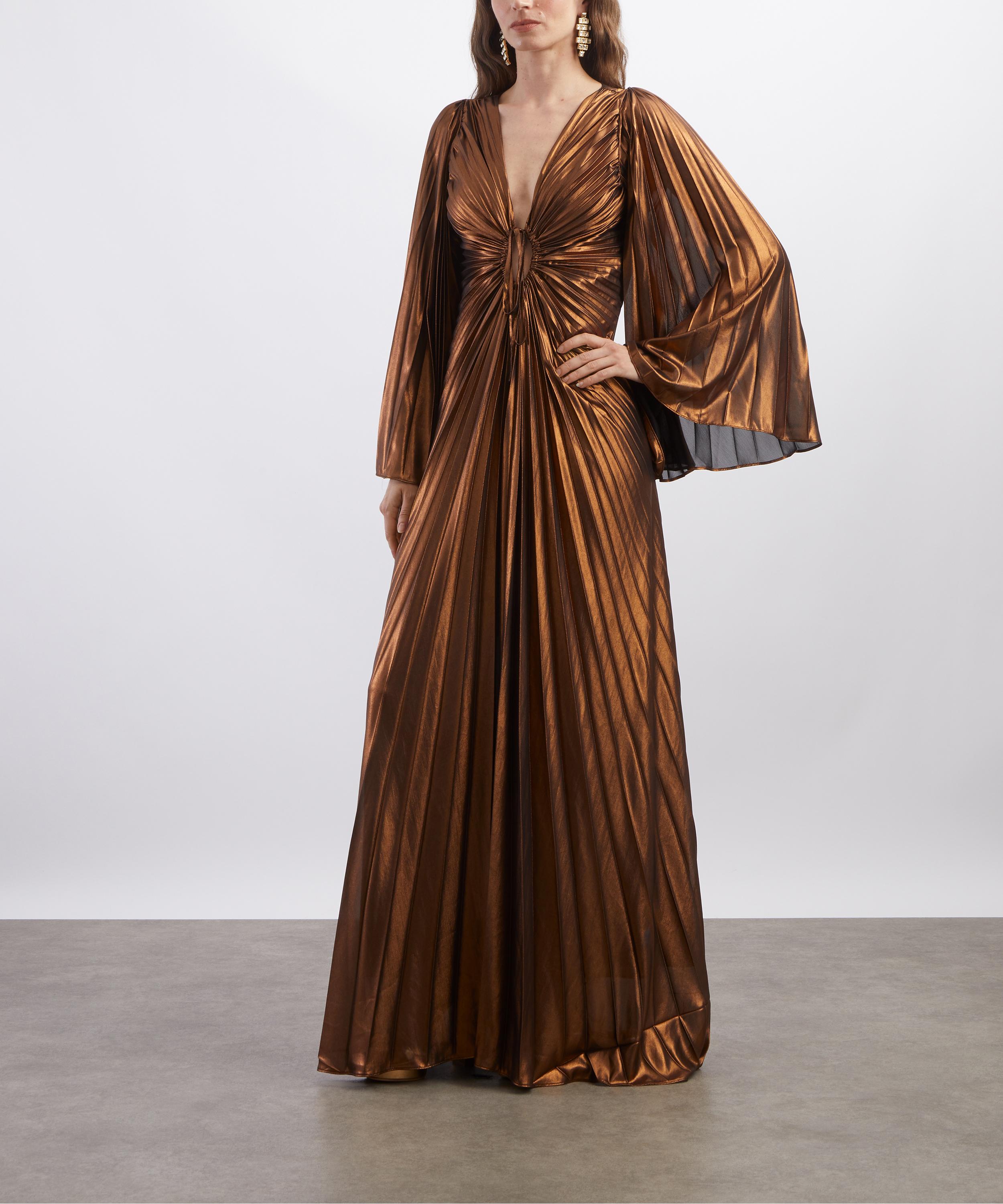 Georgia Hardinge - Reflective Copper Floor-Length Dress image number 1