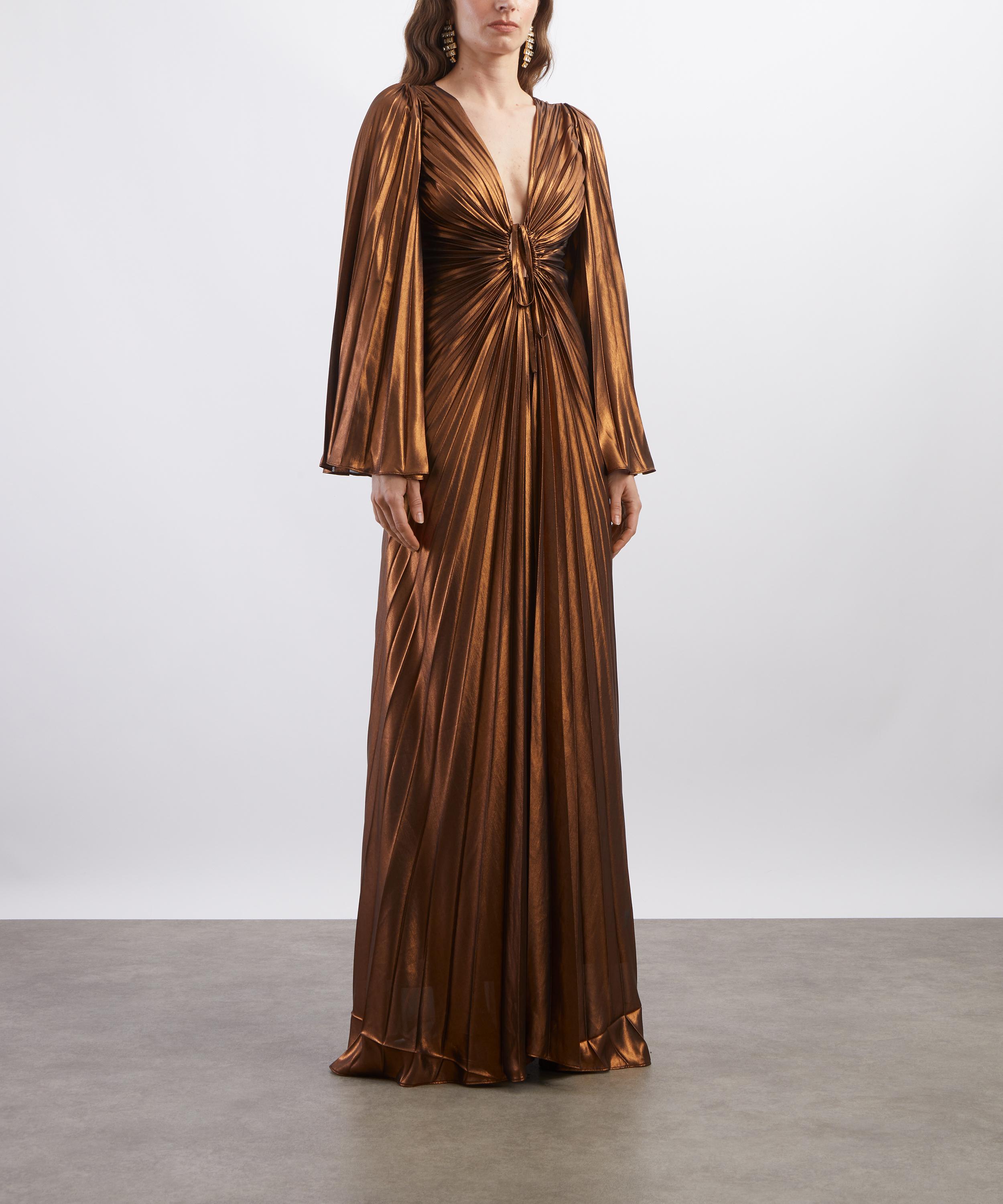 Georgia Hardinge - Reflective Copper Floor-Length Dress image number 2