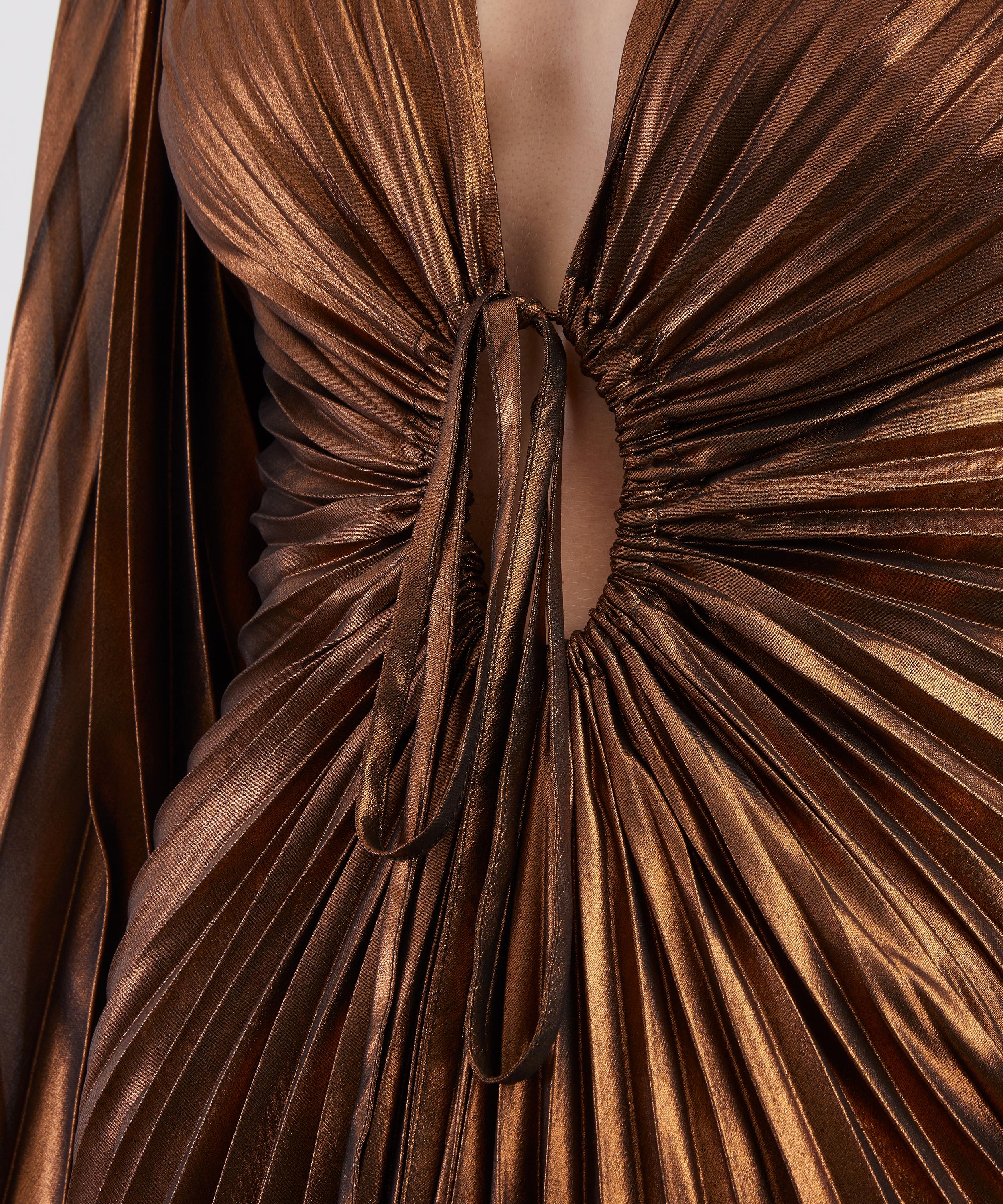 Georgia Hardinge - Reflective Copper Floor-Length Dress image number 4