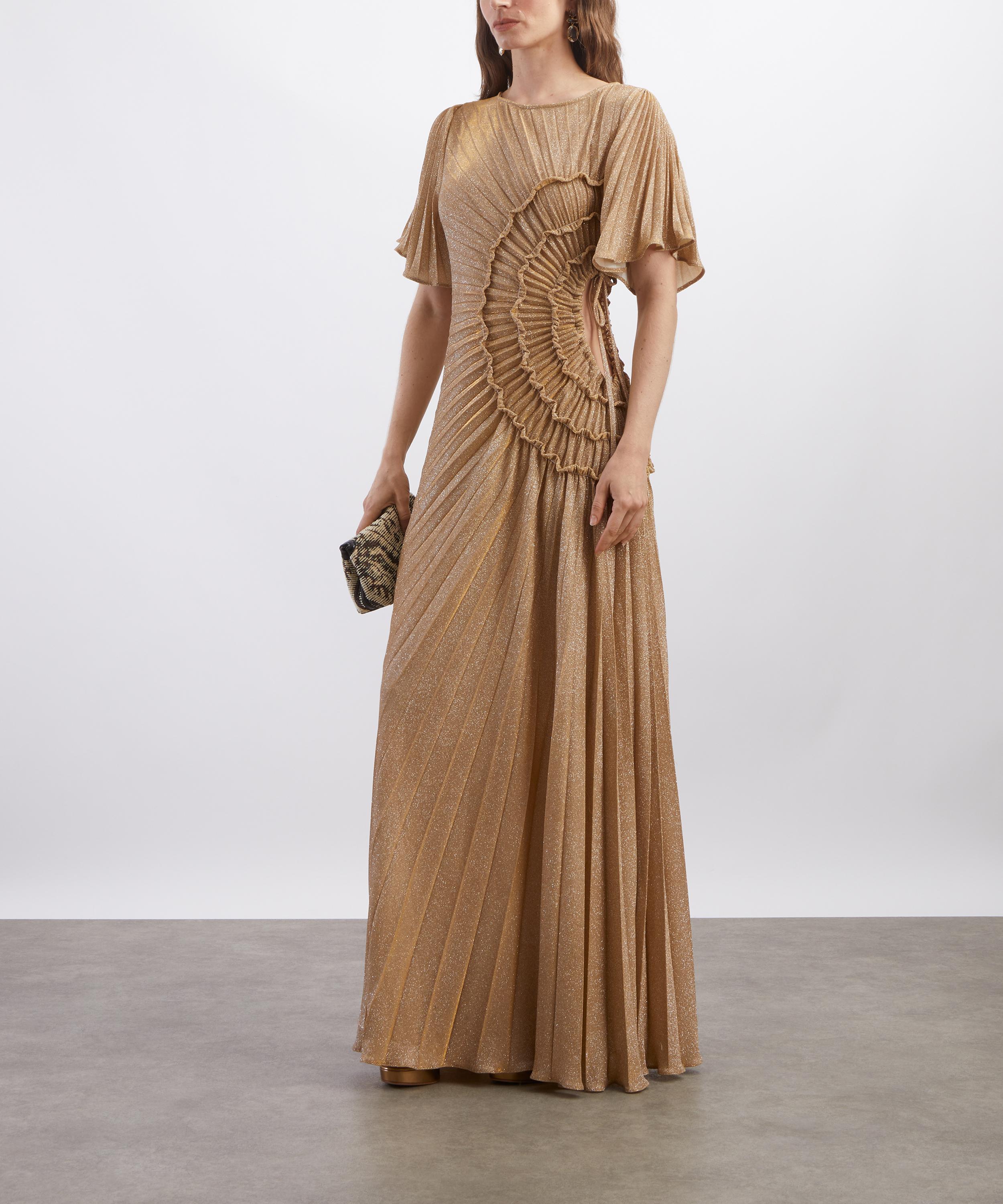 Georgia Hardinge - Solarize Gold Lemon Floor-Length Dress image number 1