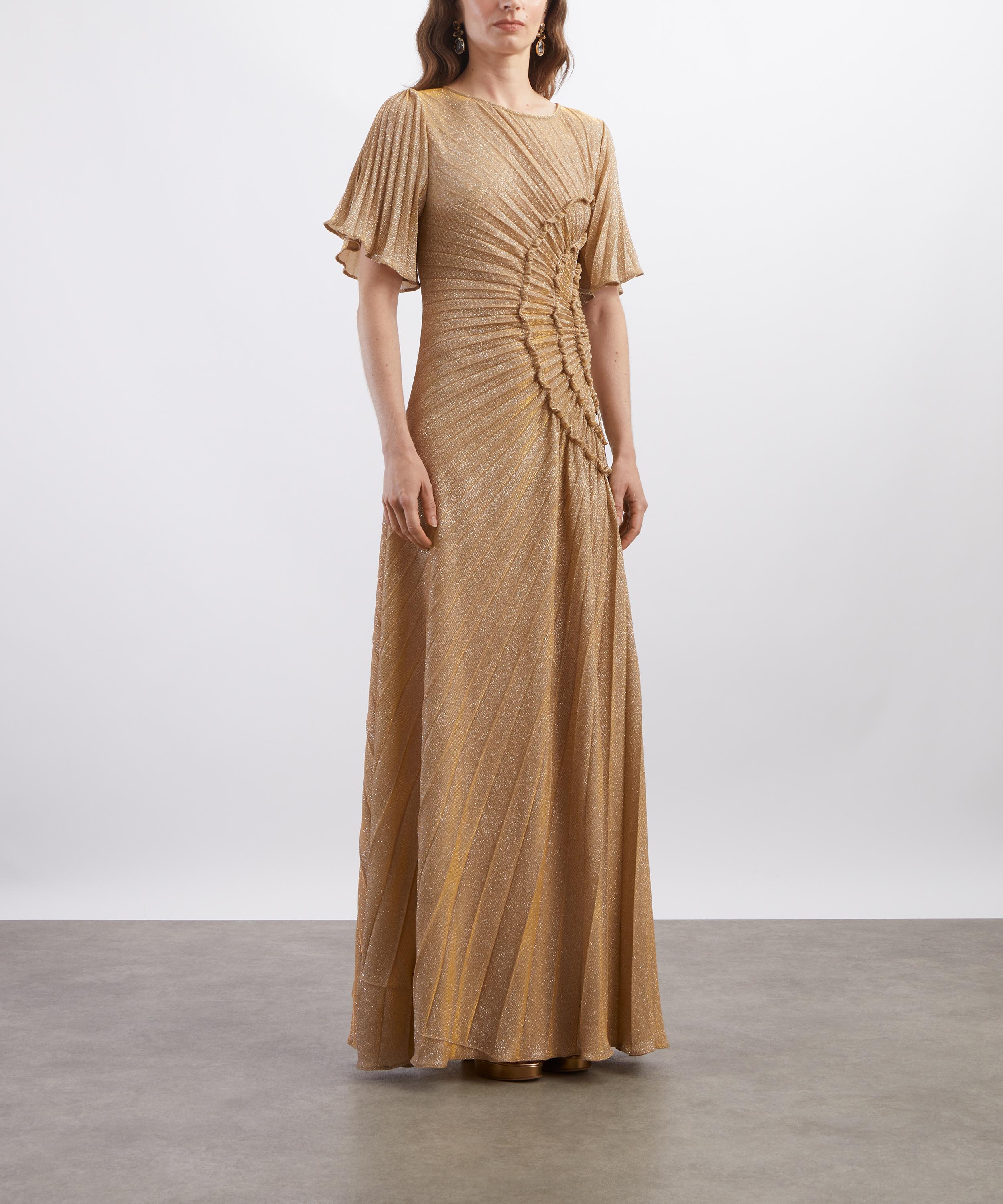Georgia Hardinge - Solarize Gold Lemon Floor-Length Dress image number 2