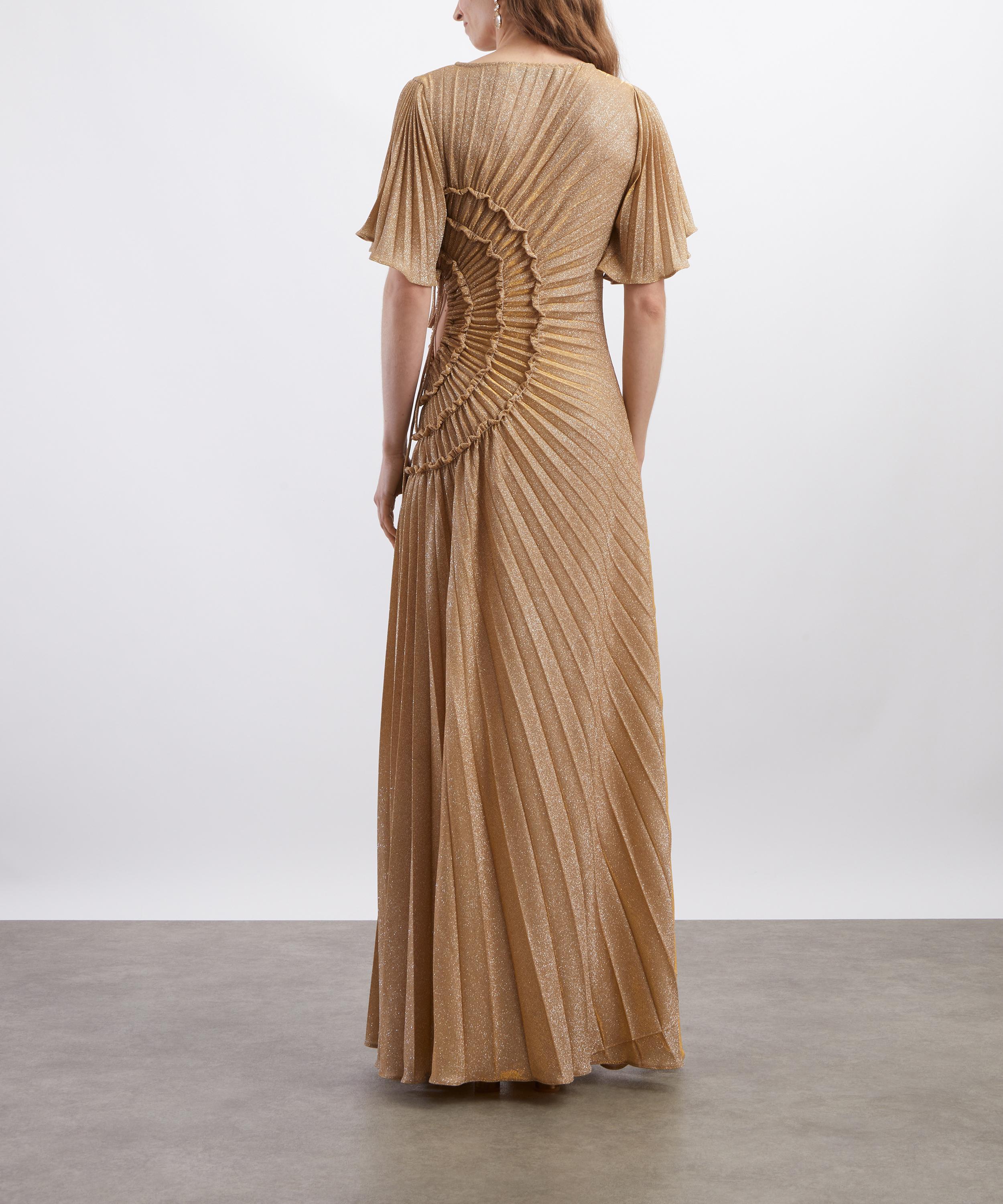 Georgia Hardinge - Solarize Gold Lemon Floor-Length Dress image number 3