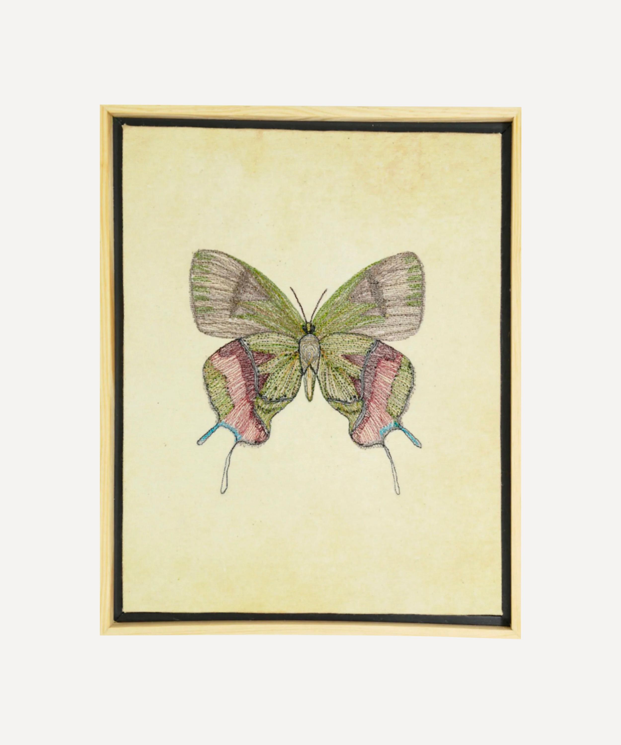 Trovelore - Crowned Hairstreak Butterfly Embroidered Thread Art