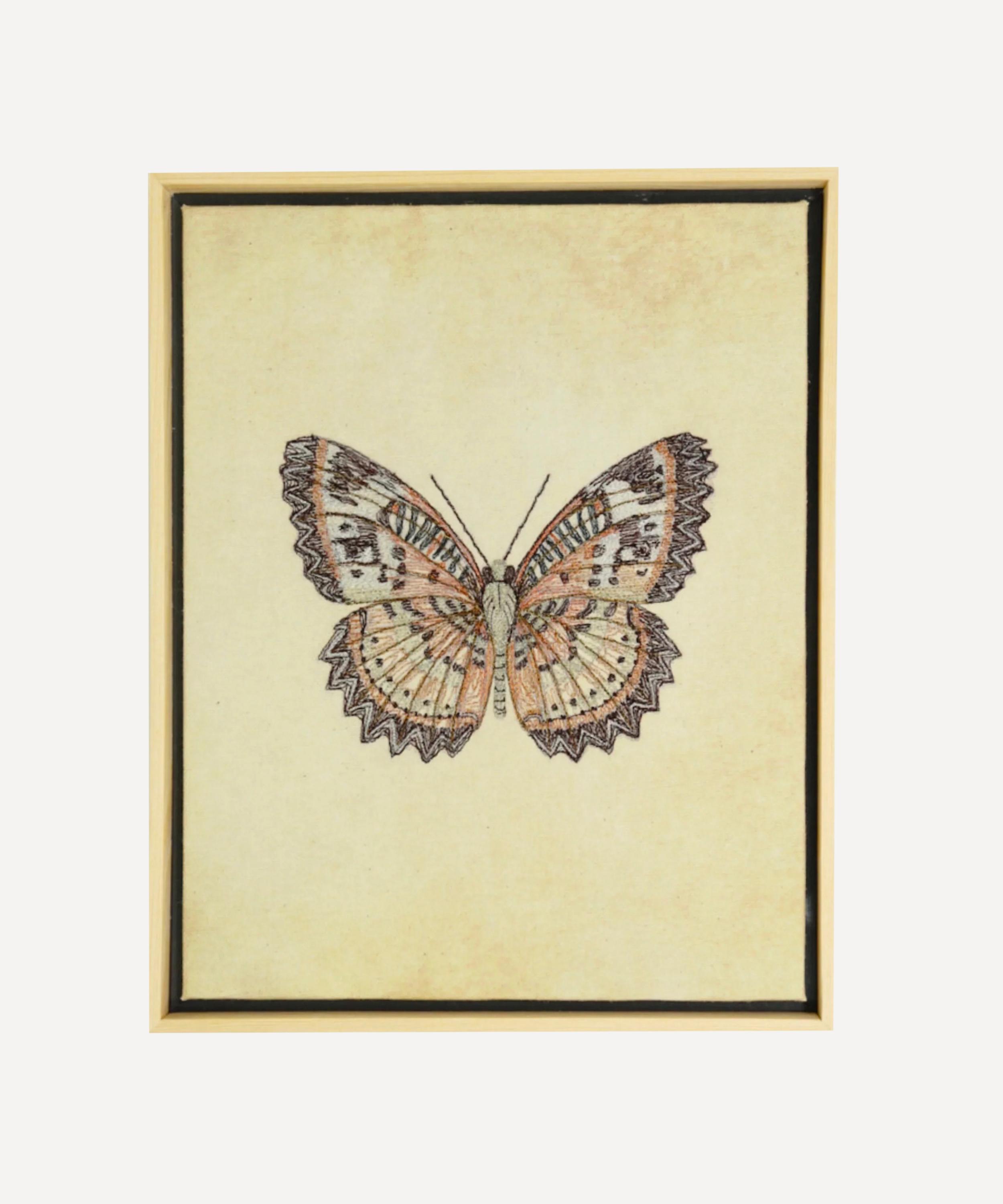 Trovelore - Leopard Lacewing Butterfly Embroidered Thread Art