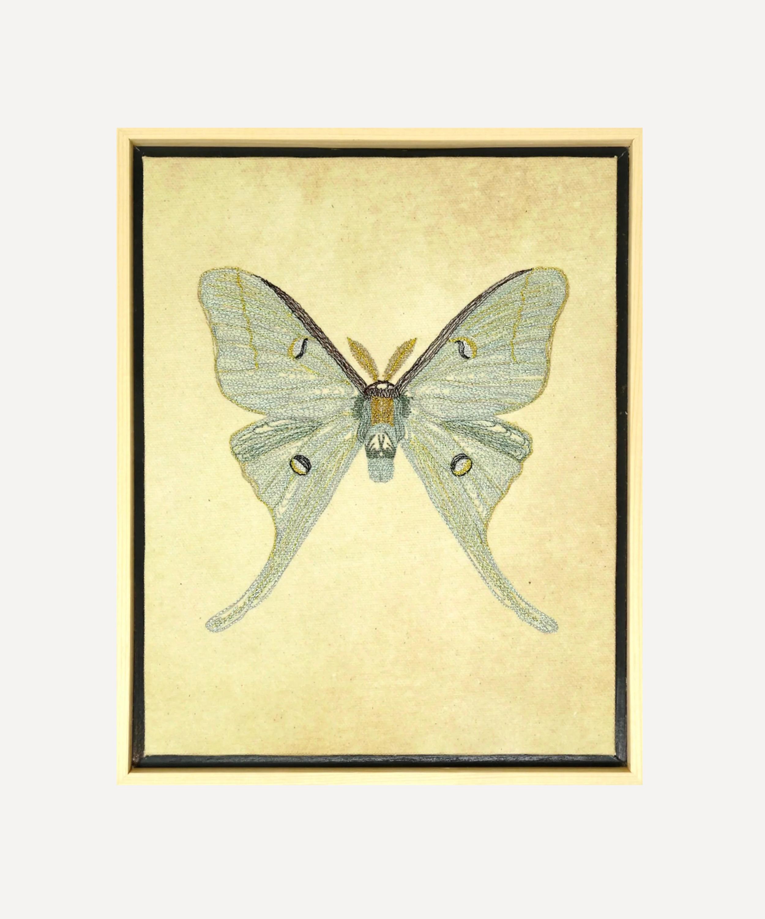 Trovelore - Luna Moth Embroidered Thread Art
