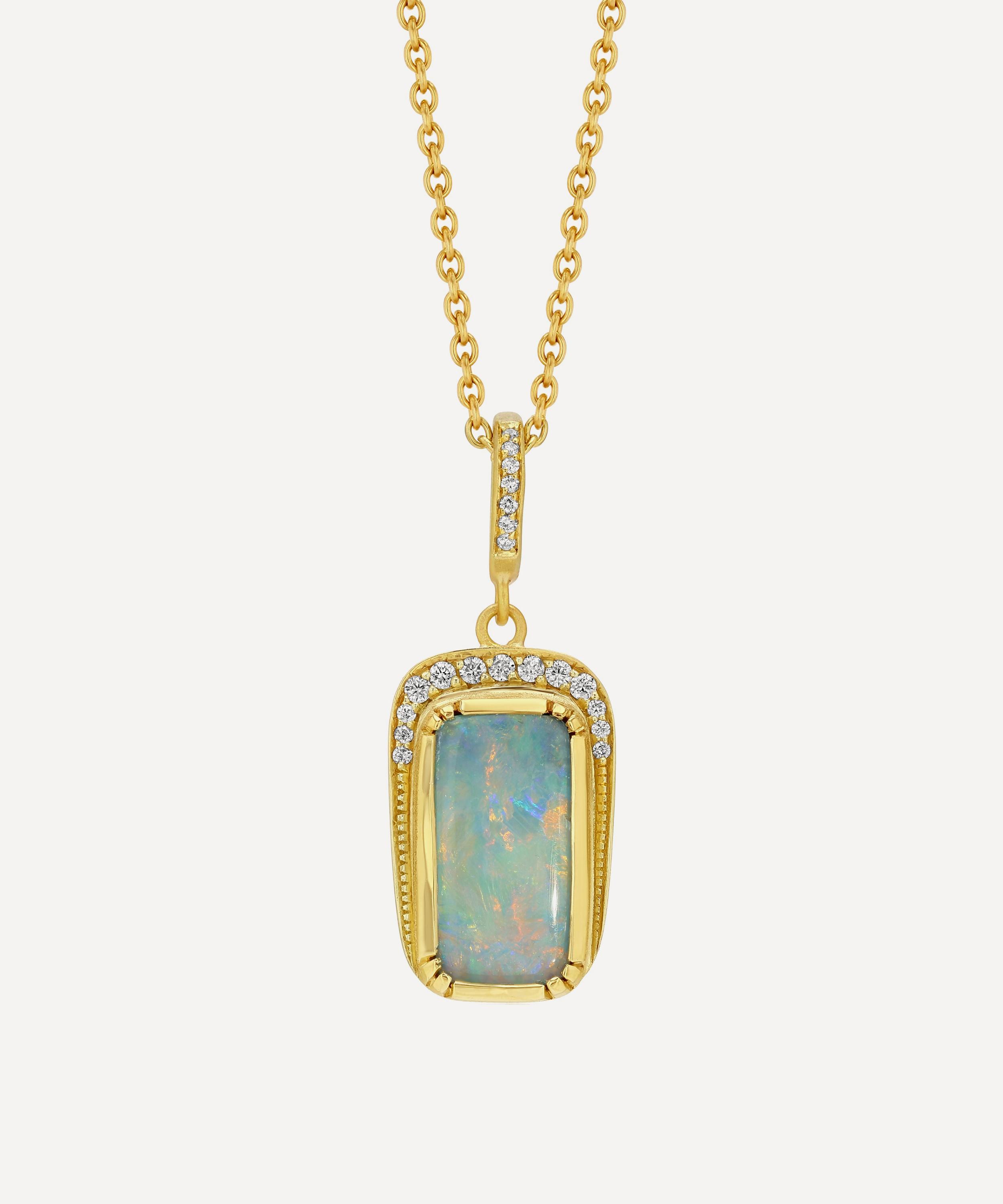 Brooke Gregson - 18ct Gold Opal Disc Bead Necklace