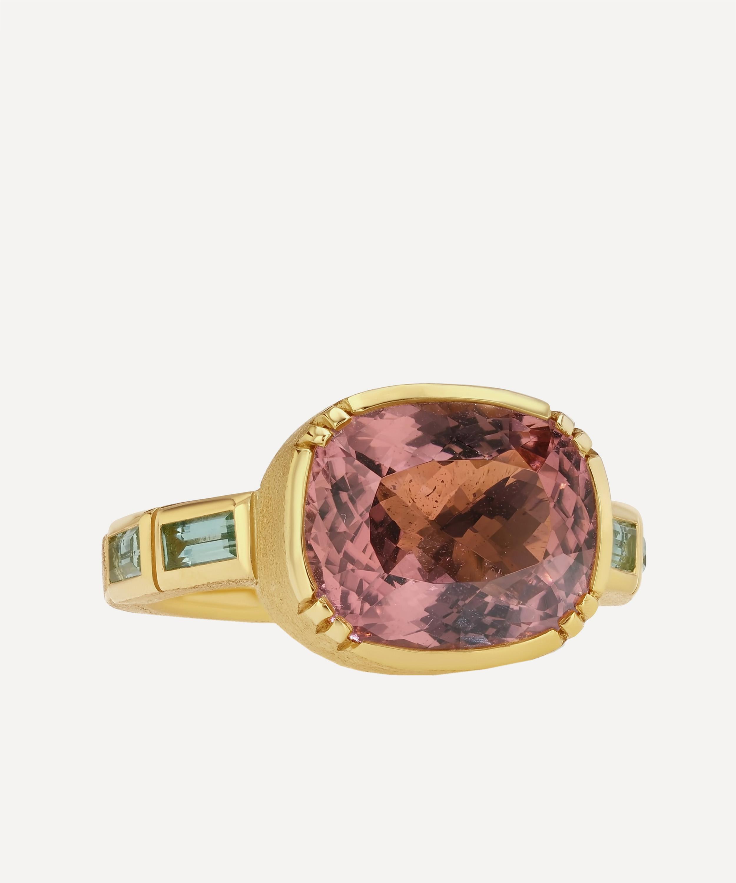 Brooke Gregson - 18ct Gold Bauhaus Tourmaline Green Beryl Ring