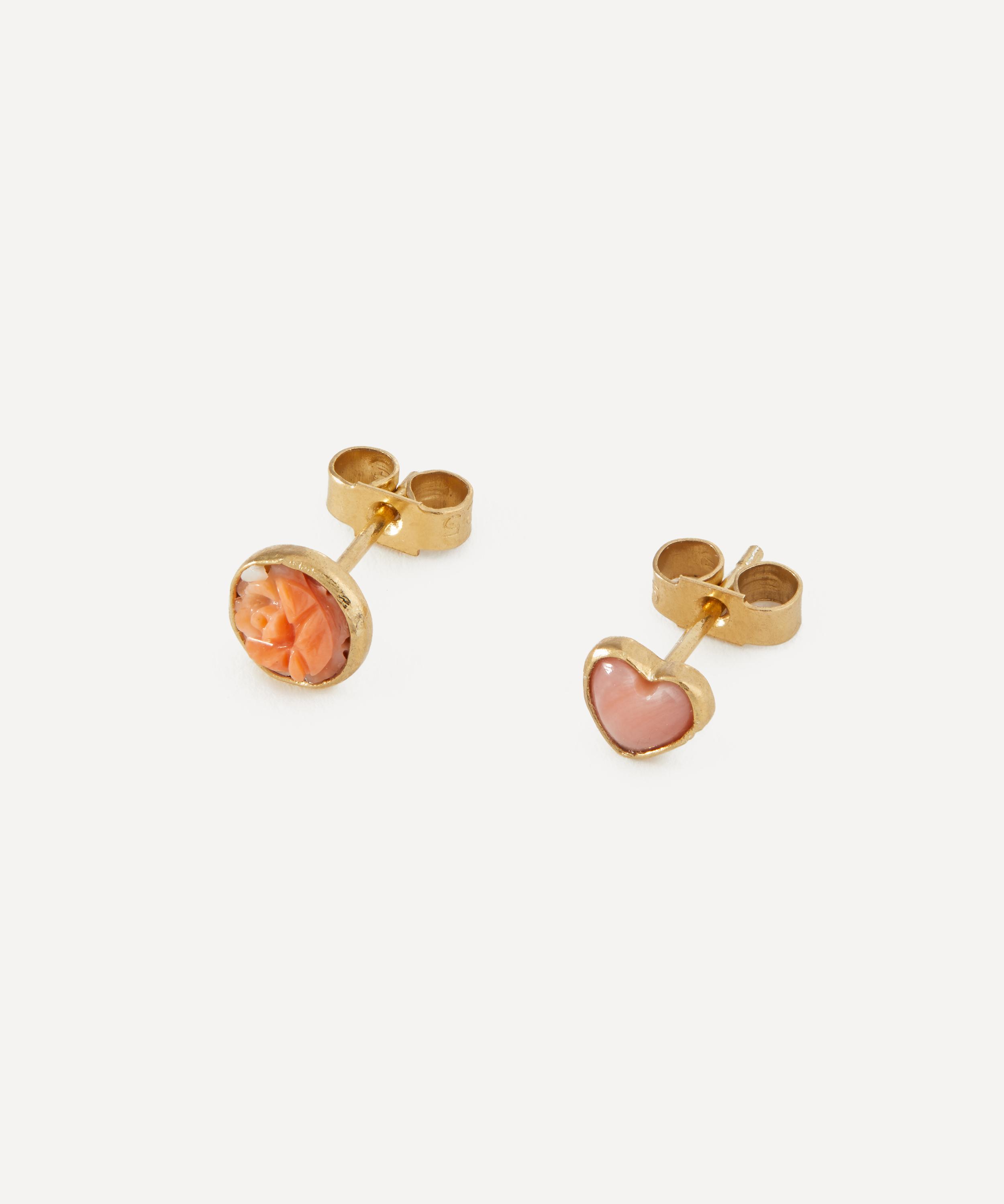 Grainne Morton - 18ct Gold-Plated Mismatched Stud Earrings image number 1