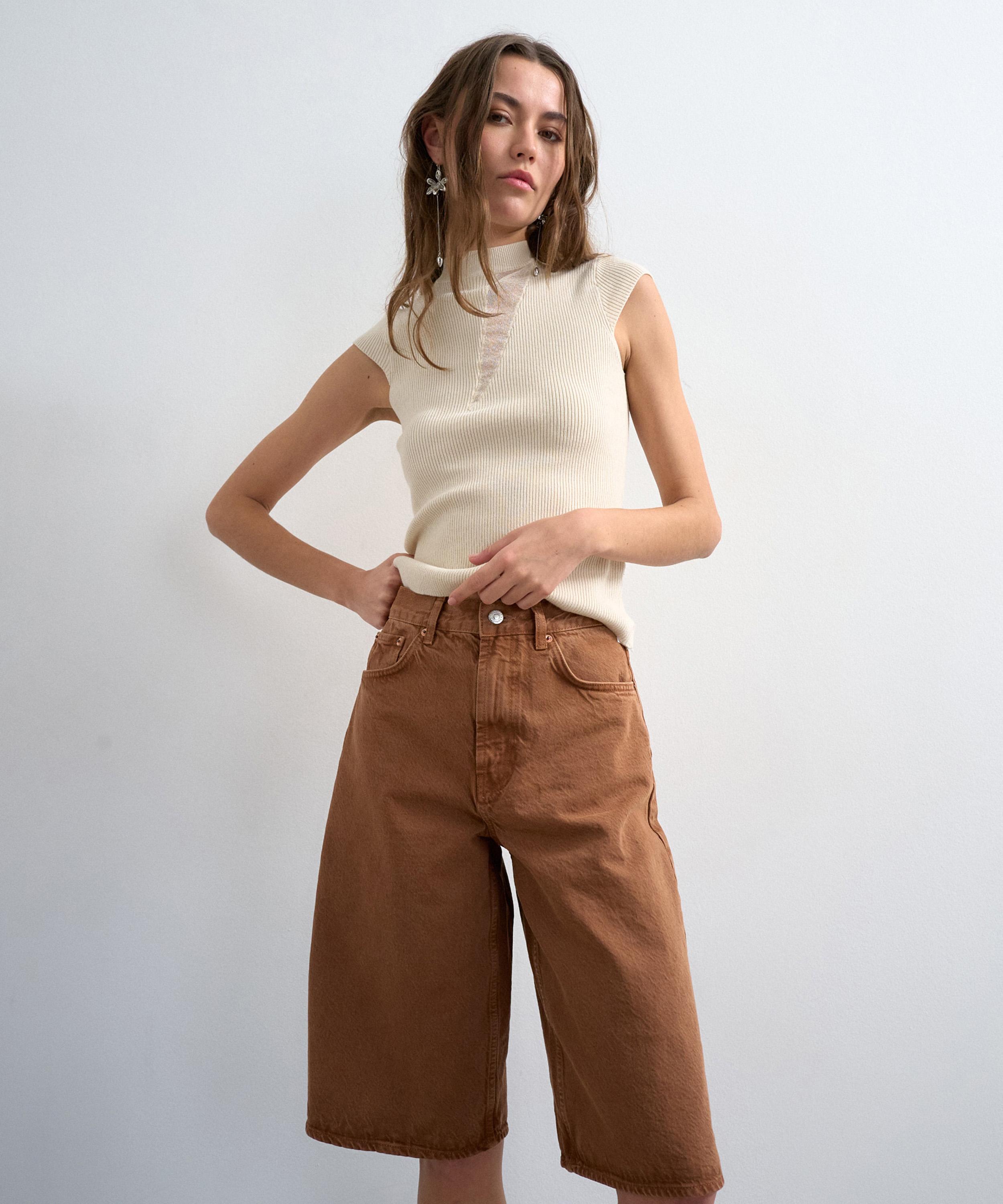 TOPSHOP - Toffee Denim Board Shorts image number 2