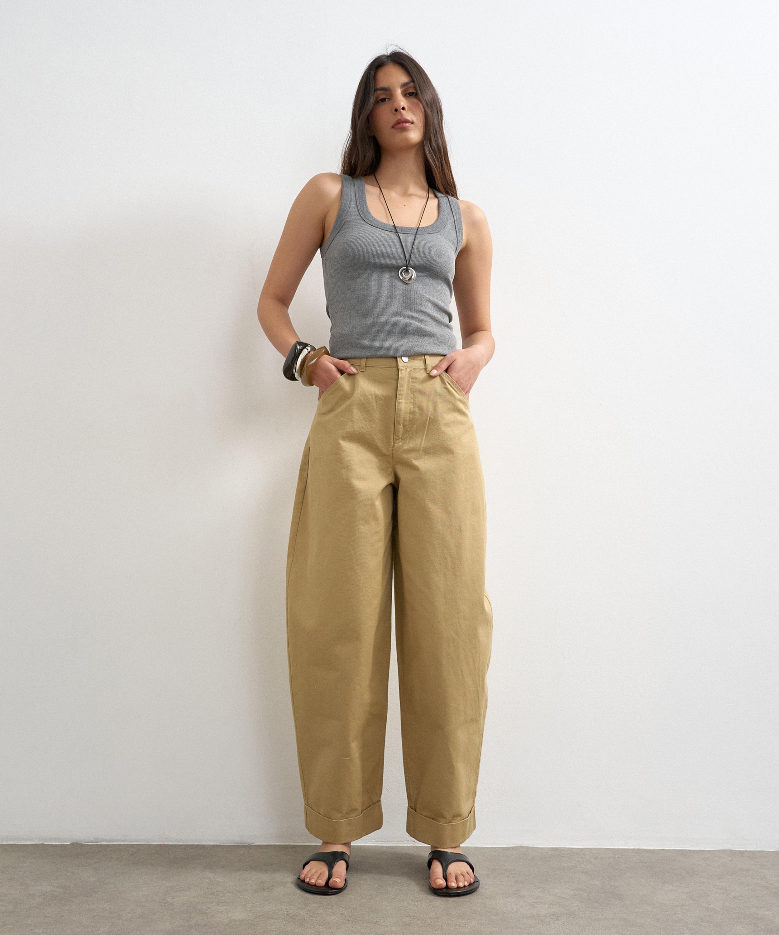 TOPSHOP - Tan Clean Cargo Trousers