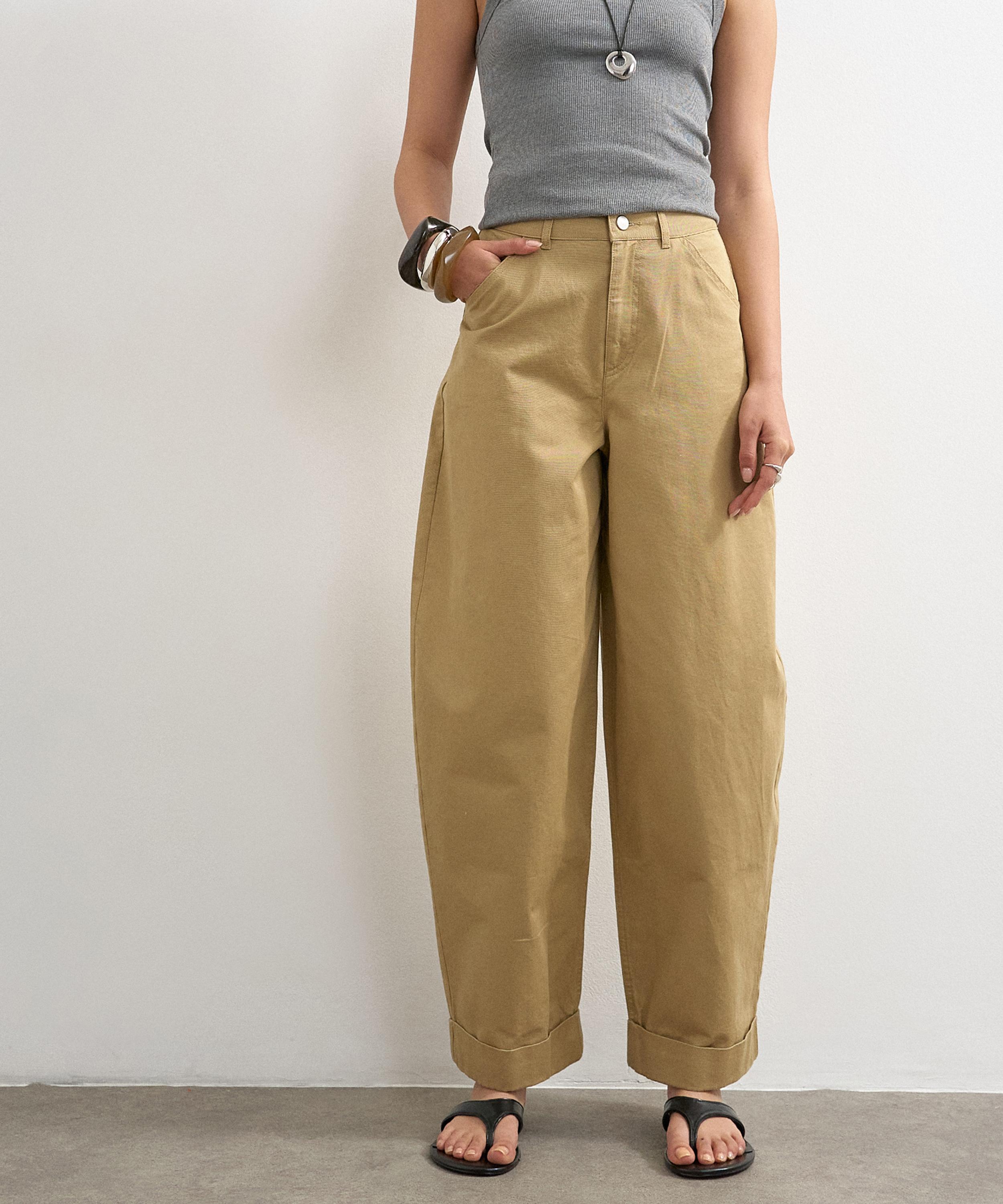 TOPSHOP - Tan Clean Cargo Trousers image number 1