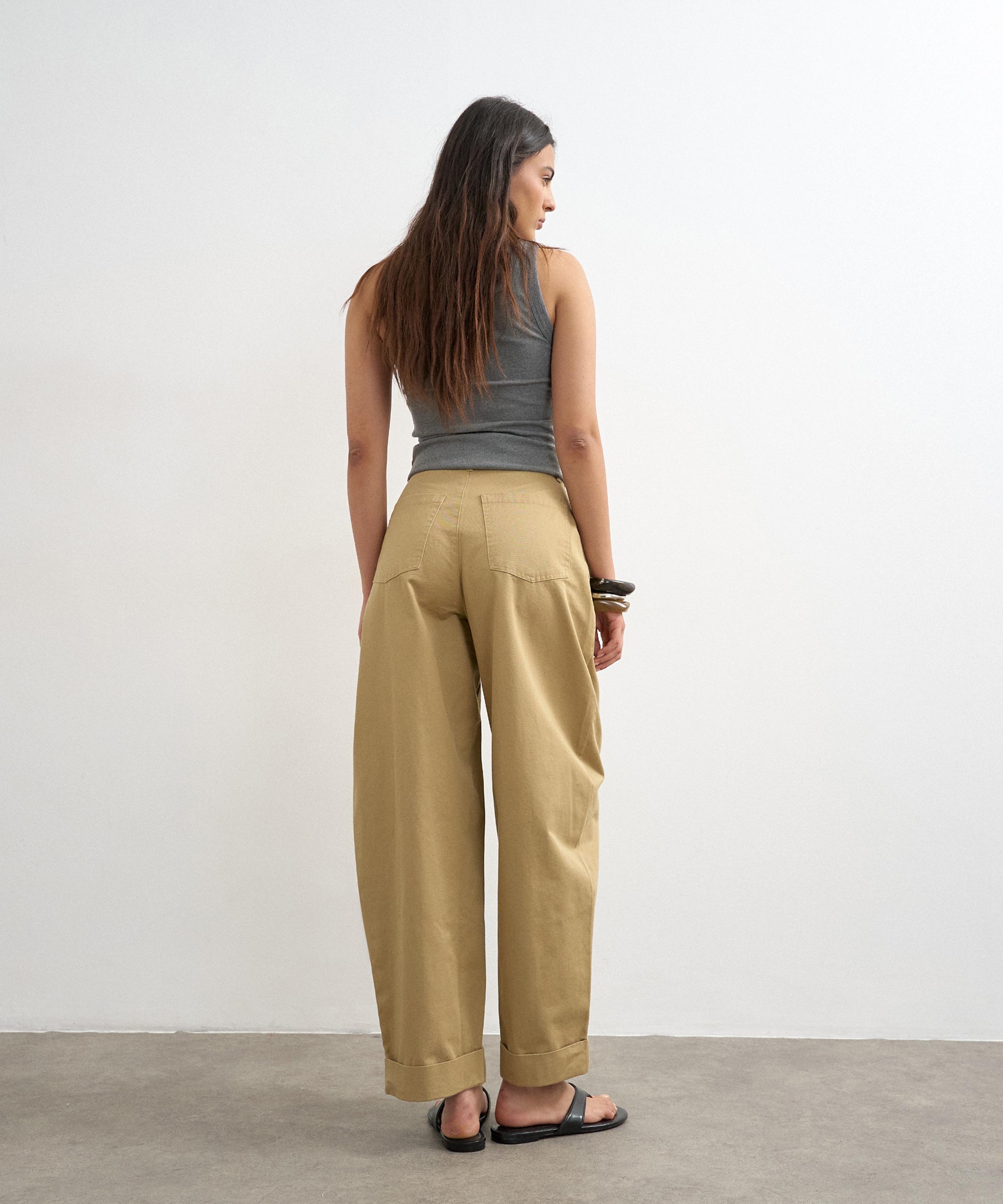 TOPSHOP - Tan Clean Cargo Trousers image number 3